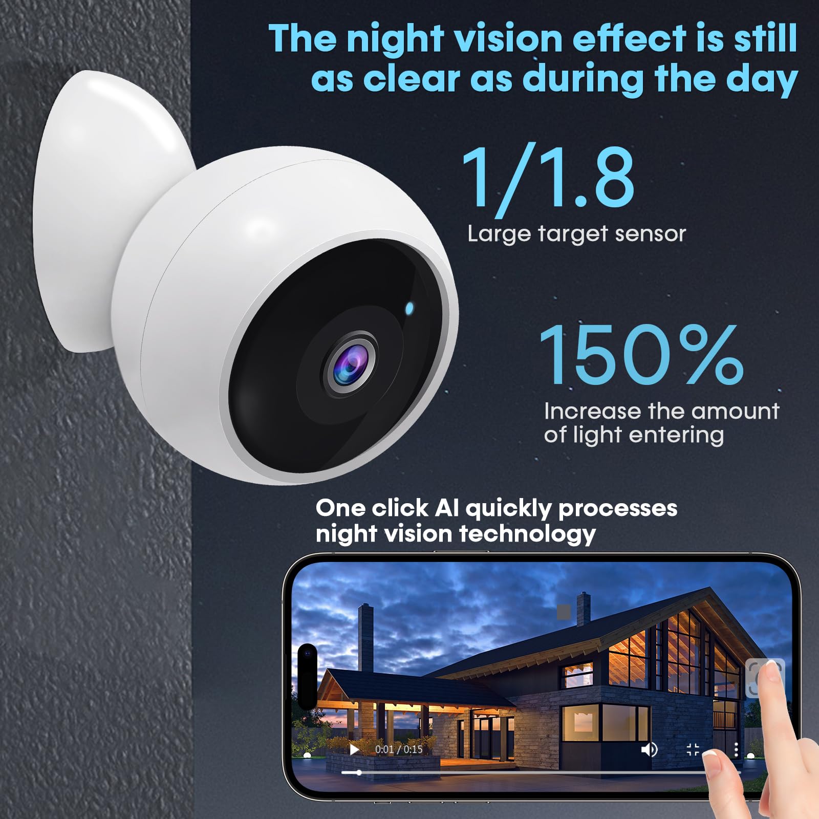 AMTIFO Security Cameras Wireless Outdoor Magnetic: Install Free Smart Indoor 2K WiFi   Long Battery Life Powered Outdoor Camera Wireless with AI Motion Detection