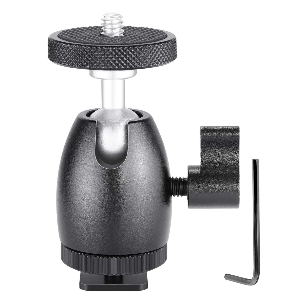 Neewer Mini Tripod Ball Head Mount, 1/4 Inch Screw With Phone Holder, Lock And Hot Shoe Mount Adapter Compatible With Compact Ds