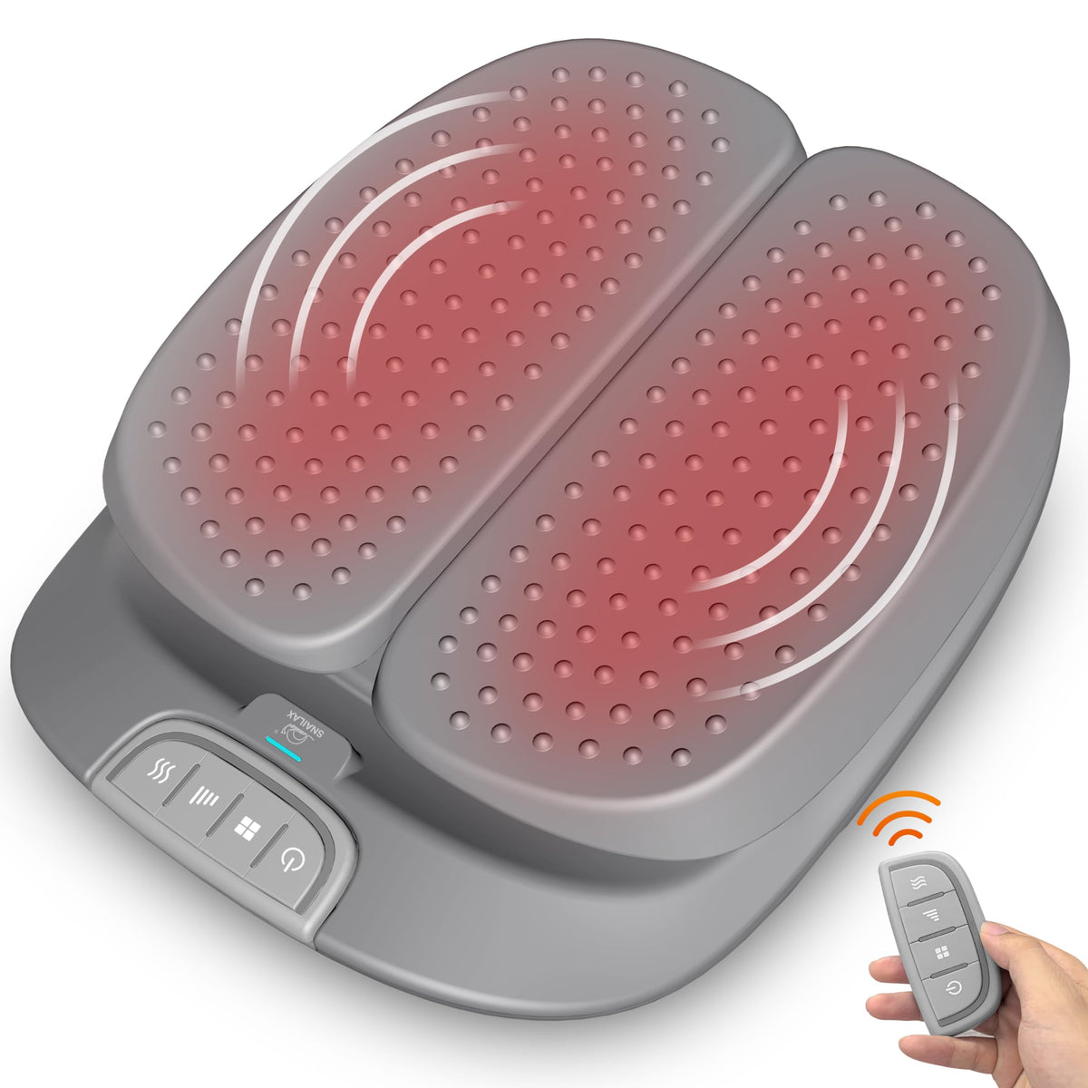 Snailax Vibration Foot Massager With Heat,Remote Control,Adjustable Vibration Speed Electric Massager Machine For Circulation,Pl