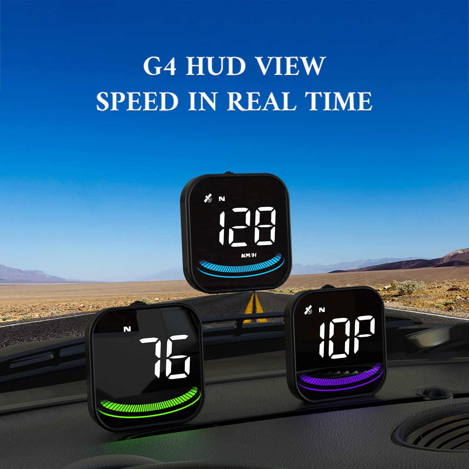 Wiiyii Gps Speedometer For Car G4, Universal Heads Up Display For Car, Colorful Display Car Hud For All Cars (G4)