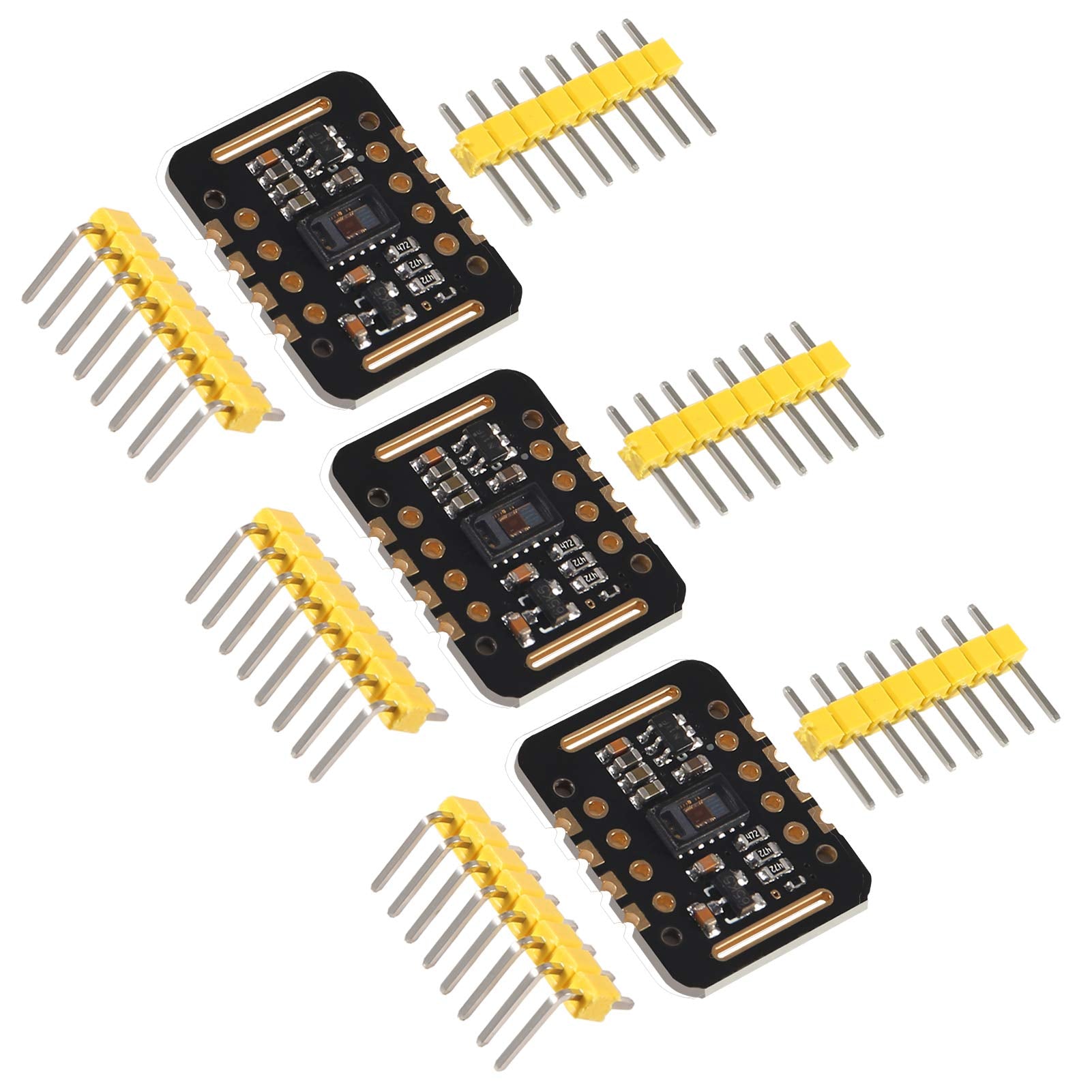 Aitrip 3Pcs Heart Rate Sensor Module Max30102 Puls Detection Blood Oxygen Concentration For Arduino Stm32 (3Pcs Black Max30102)