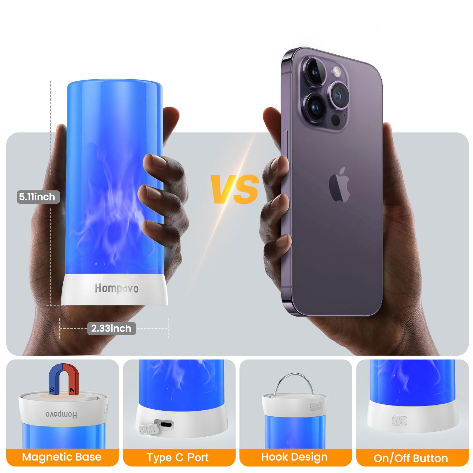 ?Upgraded? Led Flame Lights With Remote & Timer, 4 Mode Rechargeable Battery Operated Flameless Candles, Waterproof Pillar Flick