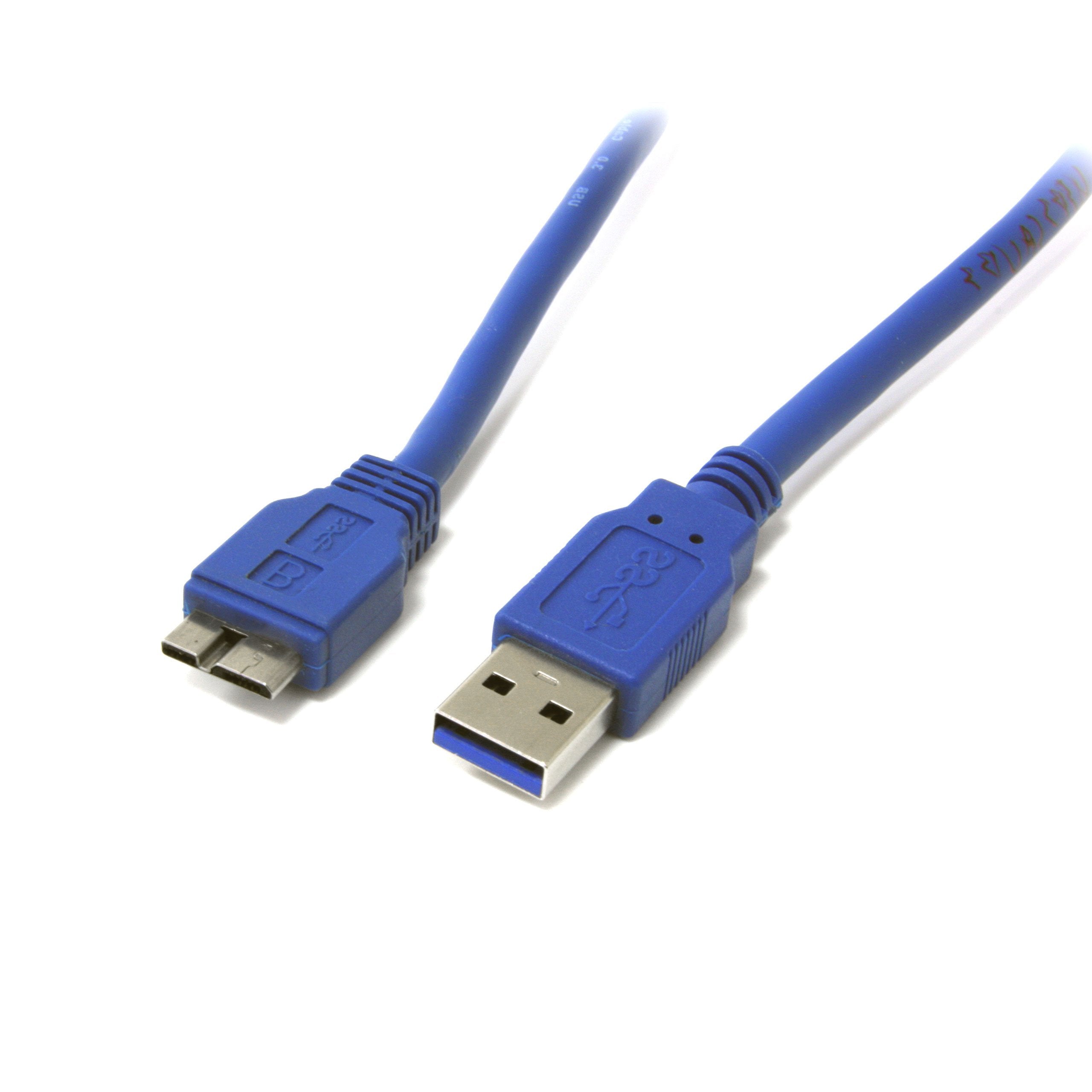 Startech.Com 3 Ft. (0.9 M) Usb 3.0 To Micro B Cable   Superspeed Usb 3.0 5Gbps   Shielded Usb A To Usb Micro B   Blue   Usb 3.0 