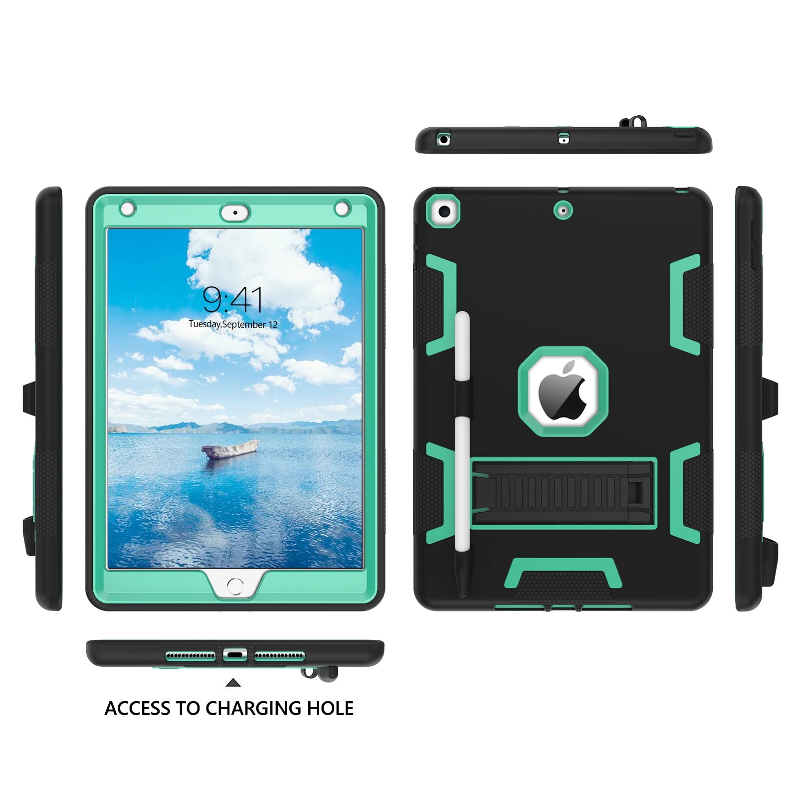 Veningo Ipad 9Th Generation Case, Ipad 8Th Gen Case, Ipad 7Th Gen Case, Ipad 10.2 2021/2020/2019 Case, 3 In 1 Heavy Duty Rugged