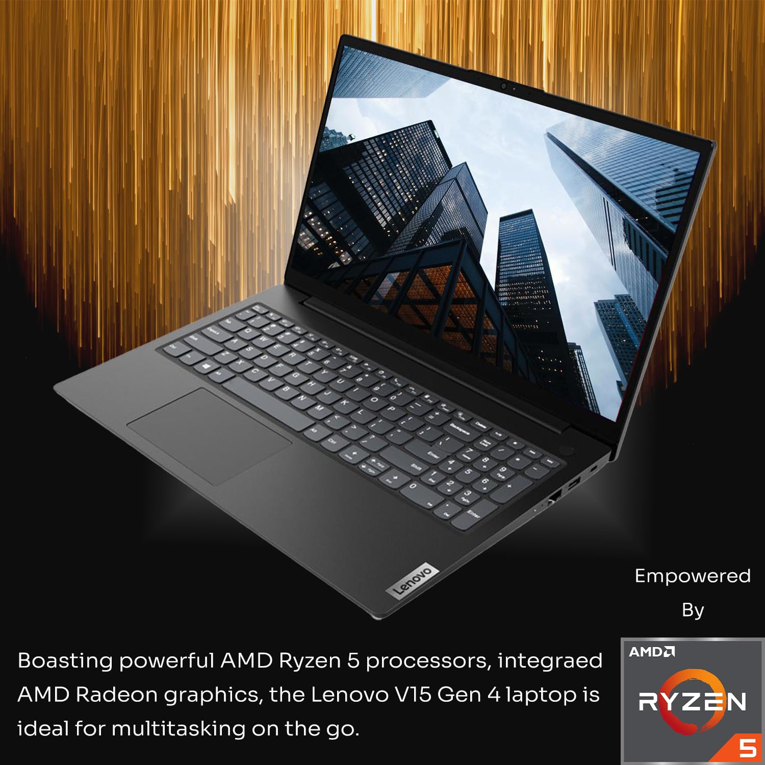 Lenovo V15 Gen 4 Business Laptop, 15.6'' Fhd Screen, Amd Ryzen 5 5500U, 16Gb Ram, 1Tb Ssd, Webcam, Hdmi, Wi Fi, Windows 11 Pro,