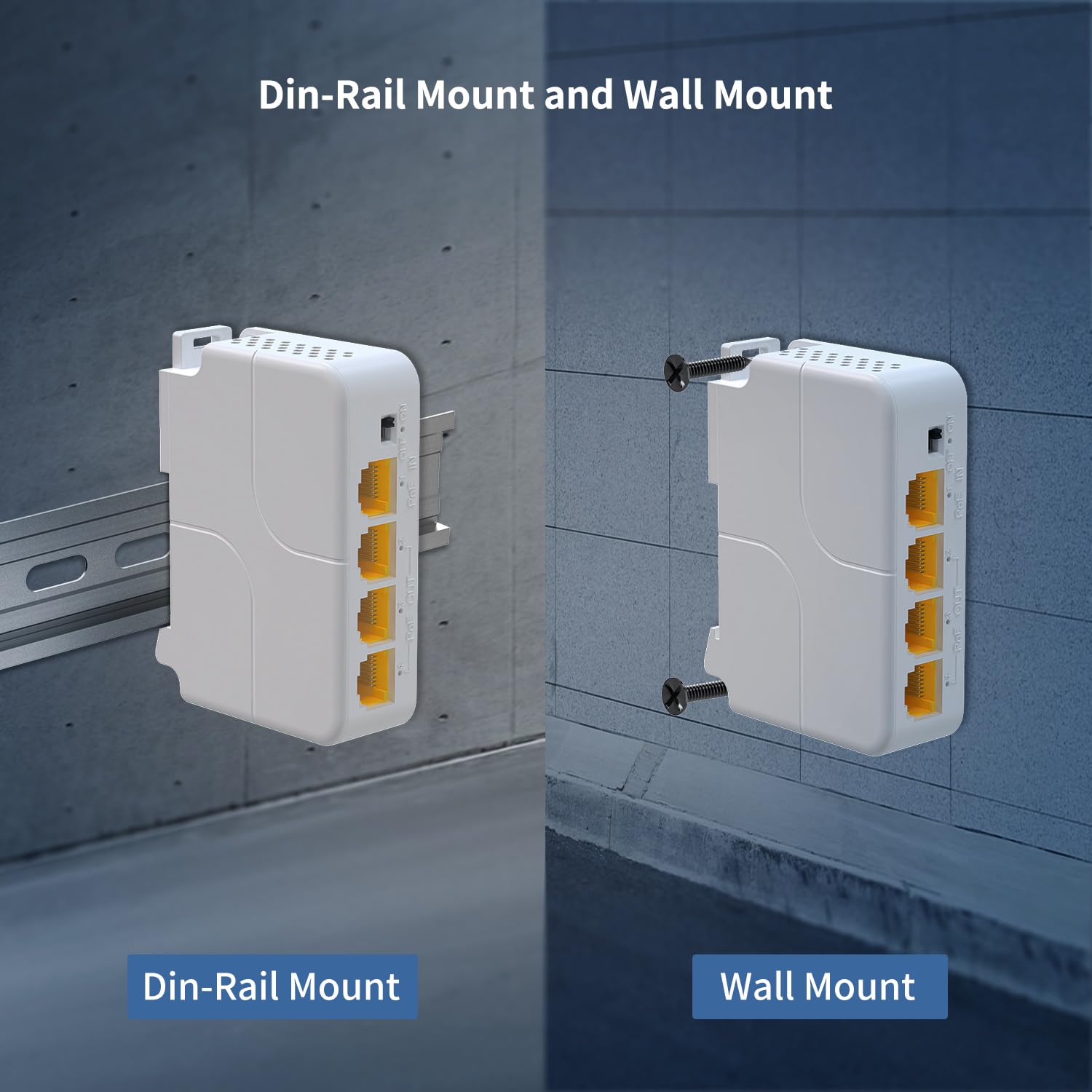1 In 3 Out Gigabit Poe Extender, Nicgiga 3 Port Poe Repeater 100 Meters(328 Ft),Ieee 802.3Af/At Power Over Ethernet Poe Splitter