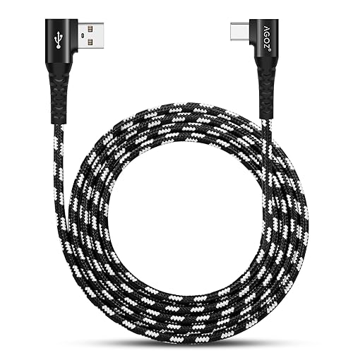 Agoz 4Ft Usb C Fast Charger 90 Degree Right Angle Elbow Cable Compatible With Samsung Galaxy Note 10, S23 S22 S21 S20 S10 S10E A