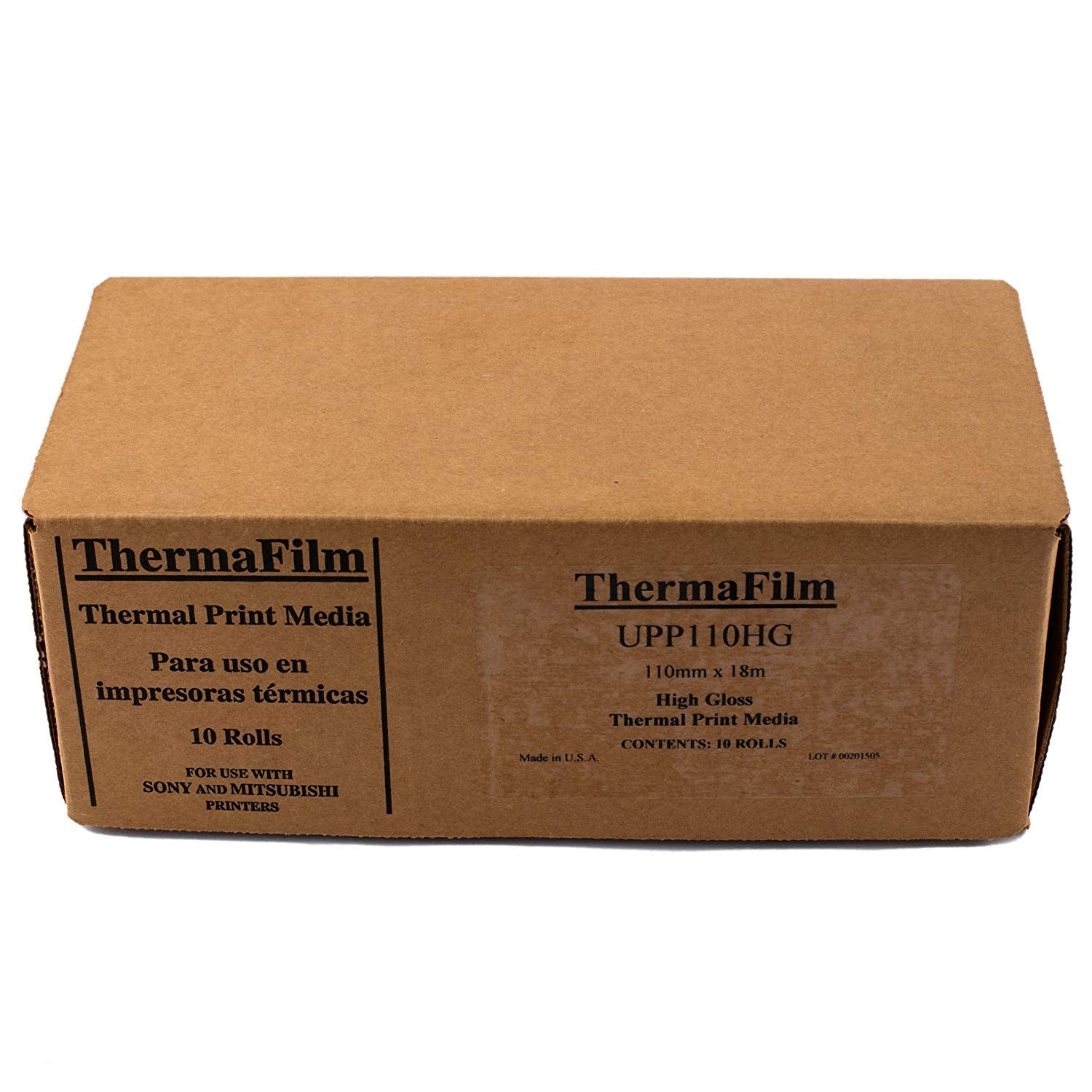 Mitsubishi Compatible Upp110 Hg Generic High Gloss Ultrasound Film/Media 5 Rolls, 110Mm X 18M