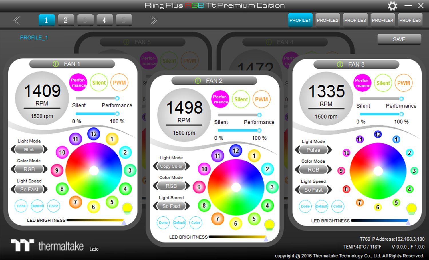 Thermaltake Riing Plus 14 Rgb Tt Premium Edition 140Mm Software Enabled Case/Radiator Fan  Triple Pack  Cl F056 Pl14Sw A