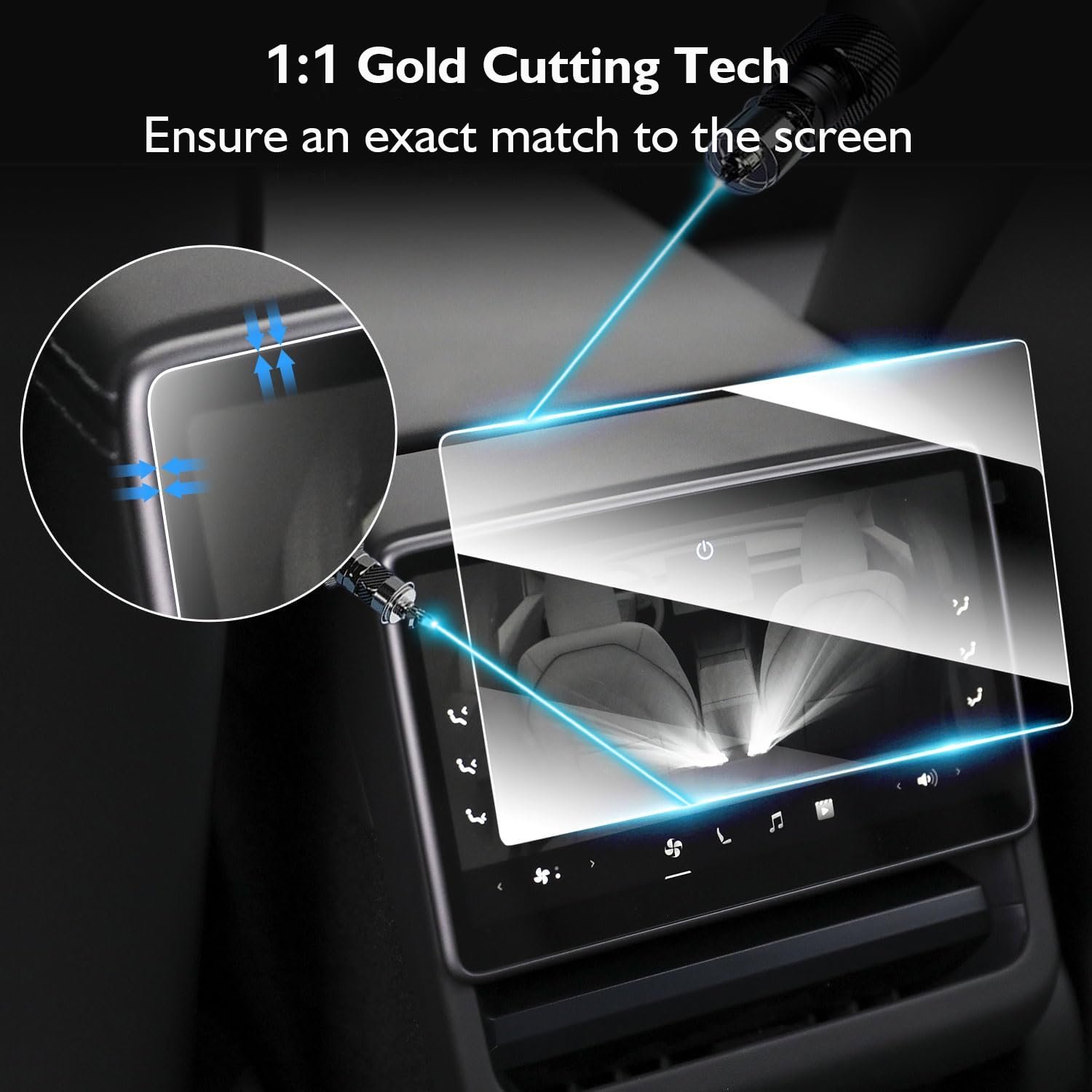 Sumk Tempered Glass Screen Protector For Tesla Model 3 Highland 2024 Only [No Glare & Fingerprint] 15.4'' Matte Touchscreen Prot