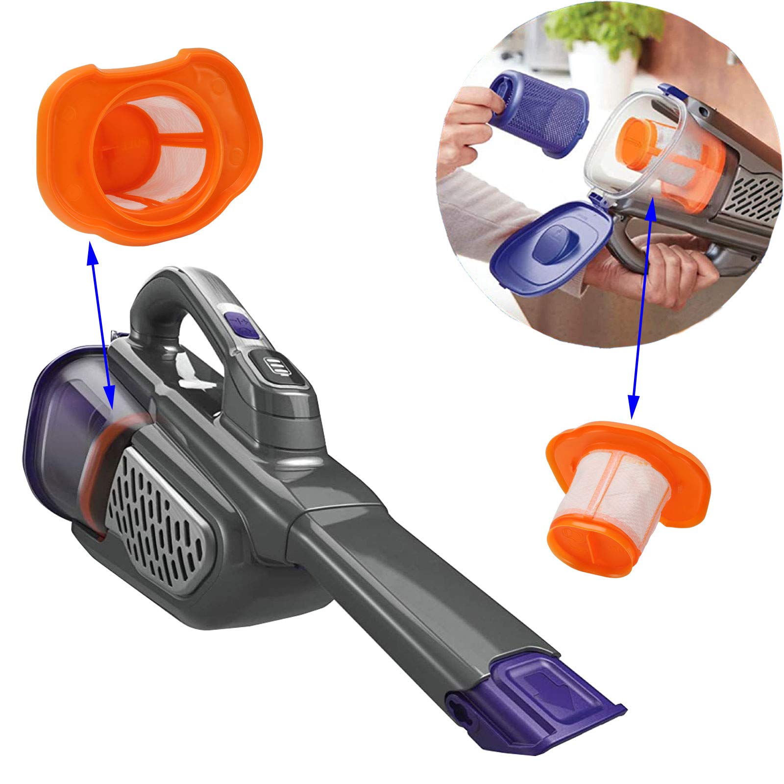 Hhvkf10 Filter Compatible With Black And Decker Models Hhvk320J10 Hhvk320J61 Hhvk320Jz01 Hhvk415B01 Hhvk515J00 Hhvk515J00Ff Hhvk