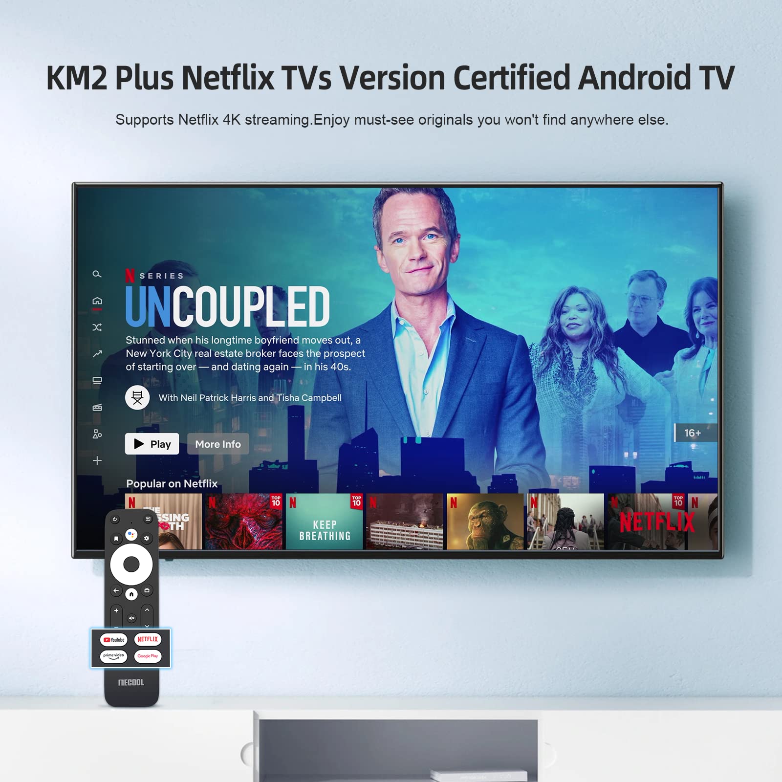 Android 11.0 Tv Box, Mecool Km2 Plus 2Gb 16Gb Smart Tv Box With Netflix Certified, Google Assistant Dolby Atmos, Tv Box 4K Suppo