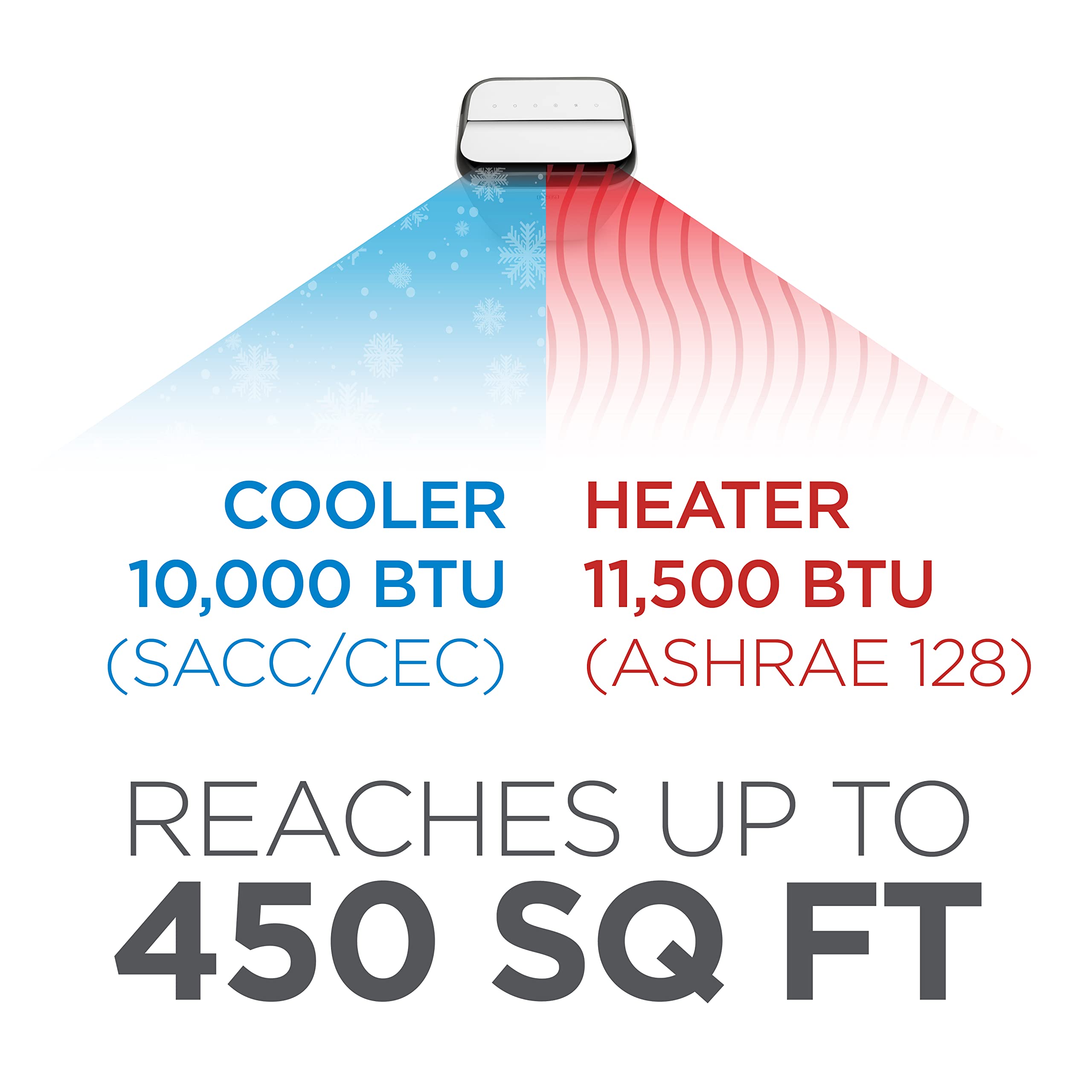Commercial Cool CPT10HWB Portable Air Conditioner 14000 BTU with Heat White