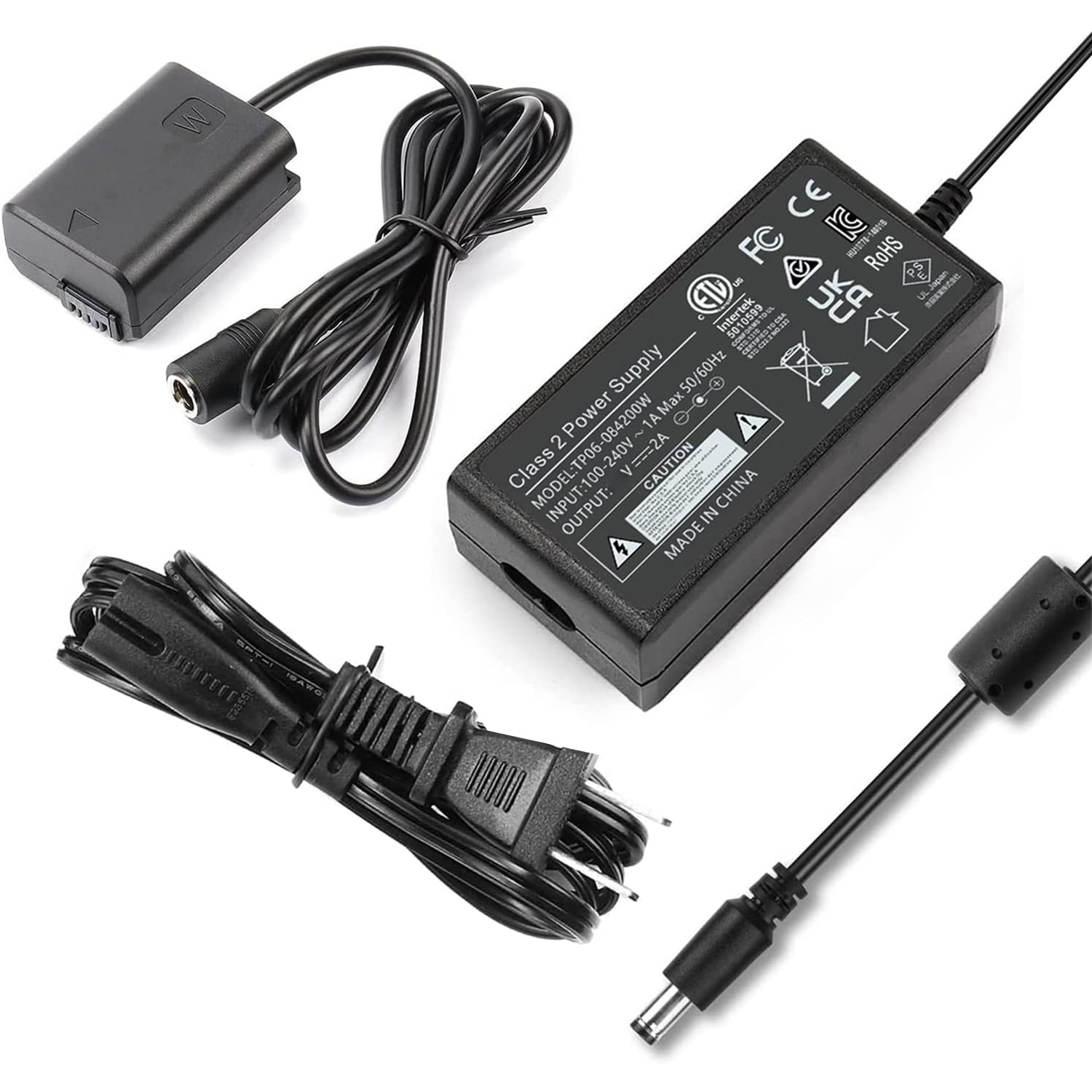 Hy1C Ac Pw20 Ac Power Adapter Np Fw50 A6400 A6000 Dummy Battery Kit Pw20 For Sony Alpha Zv E10 A5100 A6100 A6300 A6500 A7Ii A7S A7Sii A7R A7Rii Dsc Rx10 Nex 5 Cameras Continuous Power Supply