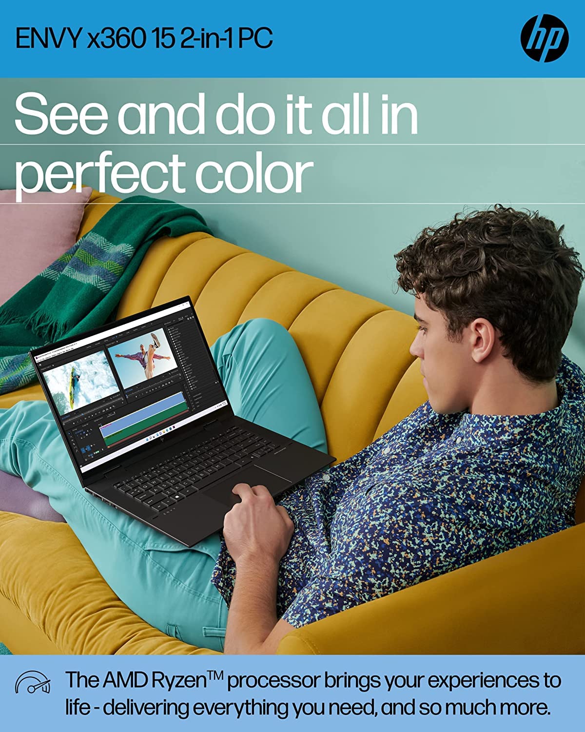 Hp 2023 Newest Envy X360 Convertible 2 In 1 Laptop, 15.6'' Fhd Touchscreen Display, Amd Ryzen 7 5825U(Beats I7 12650H), 16Gb Ram