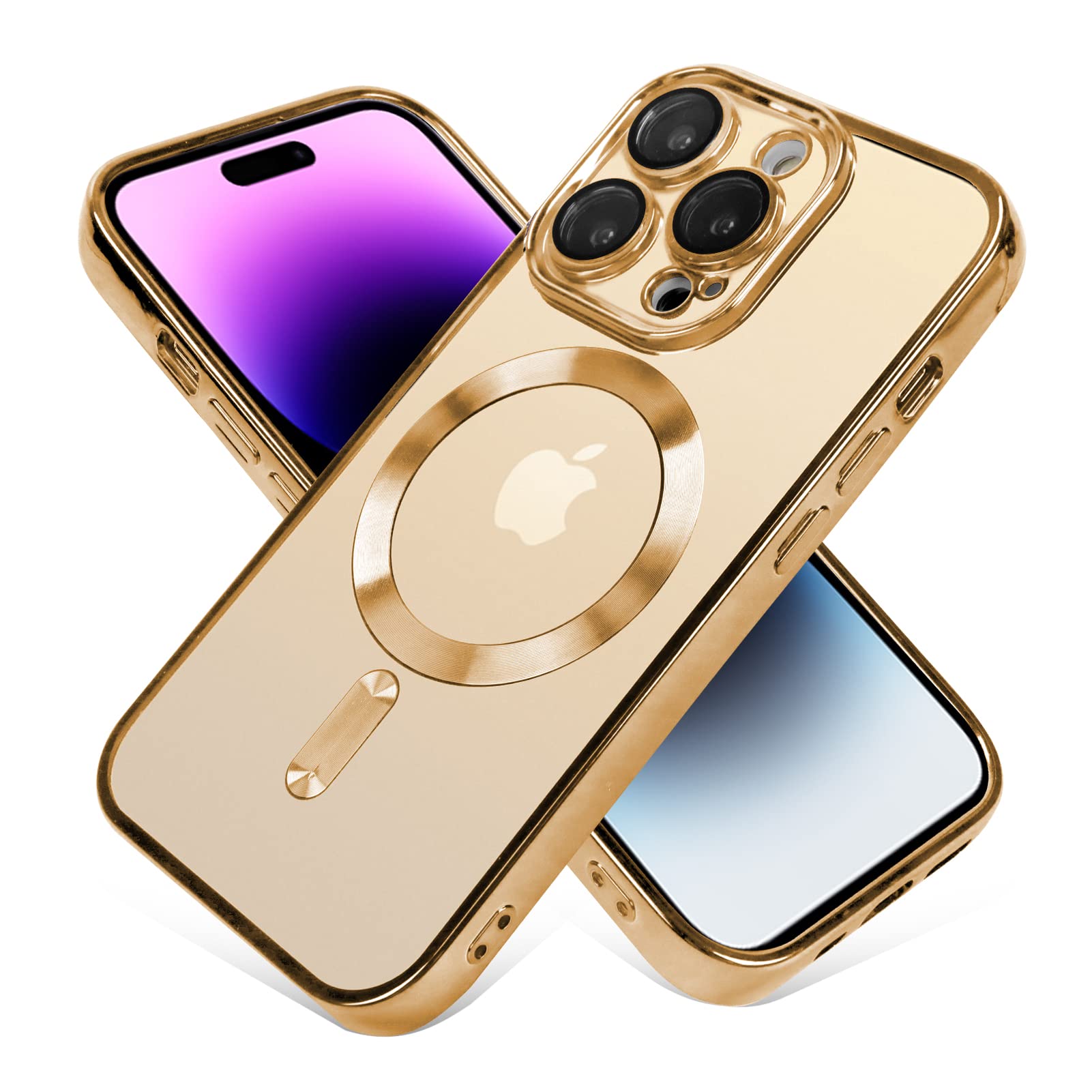 Ook Magnetic Case Made For Iphone 14 Pro Max (6.7 Inch) [Built-In Camera Lens Protector] [Compatible With Magsafe] Soft Tpu Anti