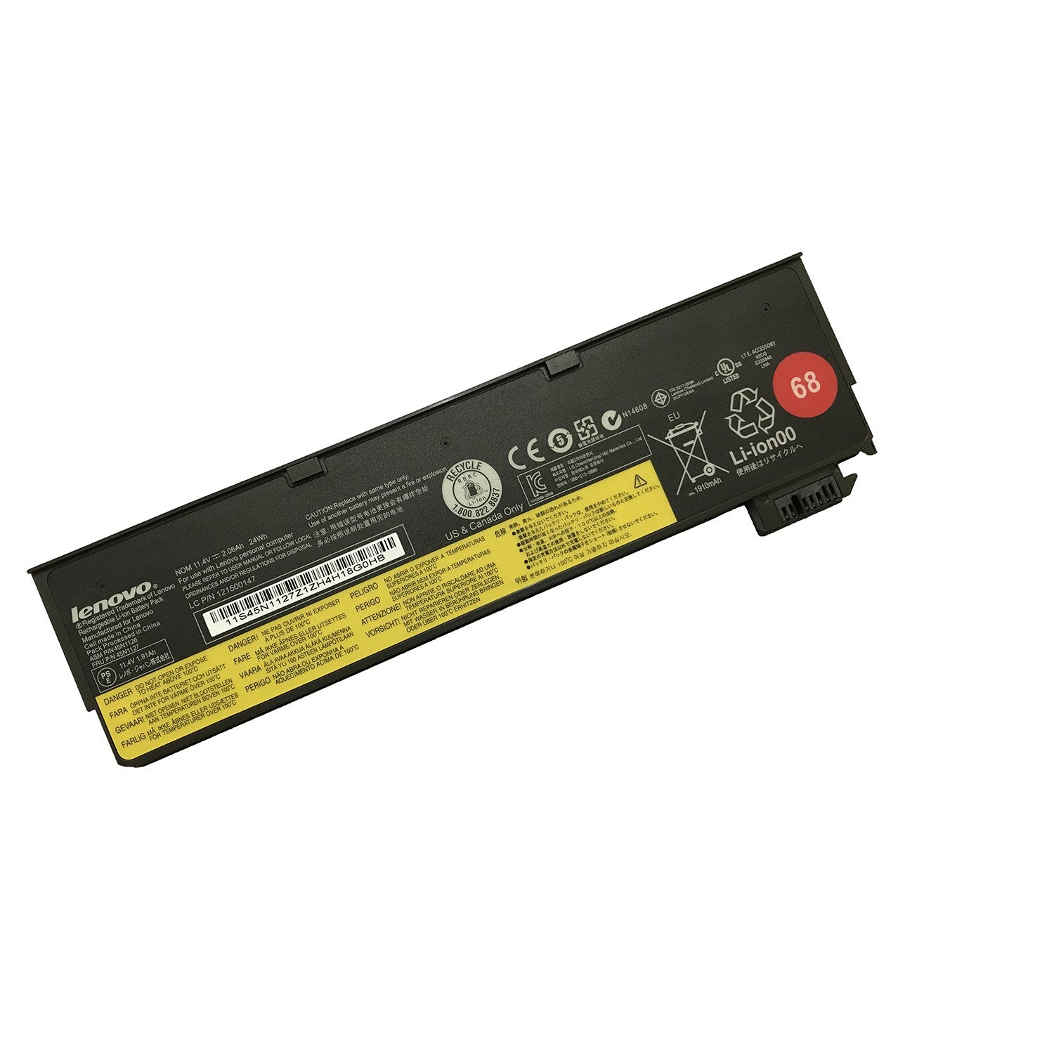 Thinkpad 11.1V Or 11.4V 24Wh 68 Laptop Battery 0C52861 45N1124 45N1775 45N1126 45N1127 For Lenovo Thinkpad X240 X240S X250 X260