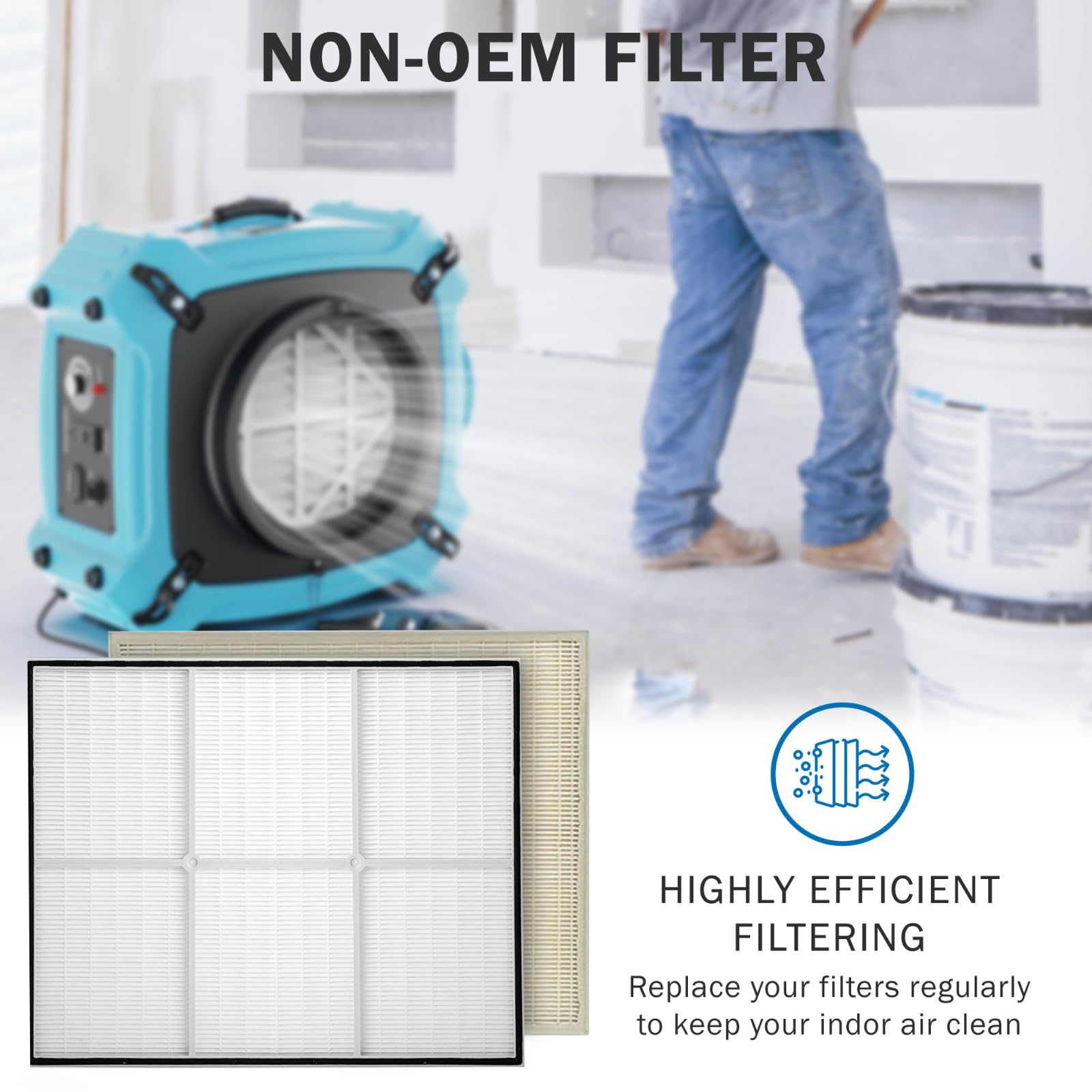 Payless Wholesale Dri Eaz F321 Compatible Primary Filter For F284 Dri Eaz Defendair Or Similar Hepa 500 Air Scrubber 16X19X2
