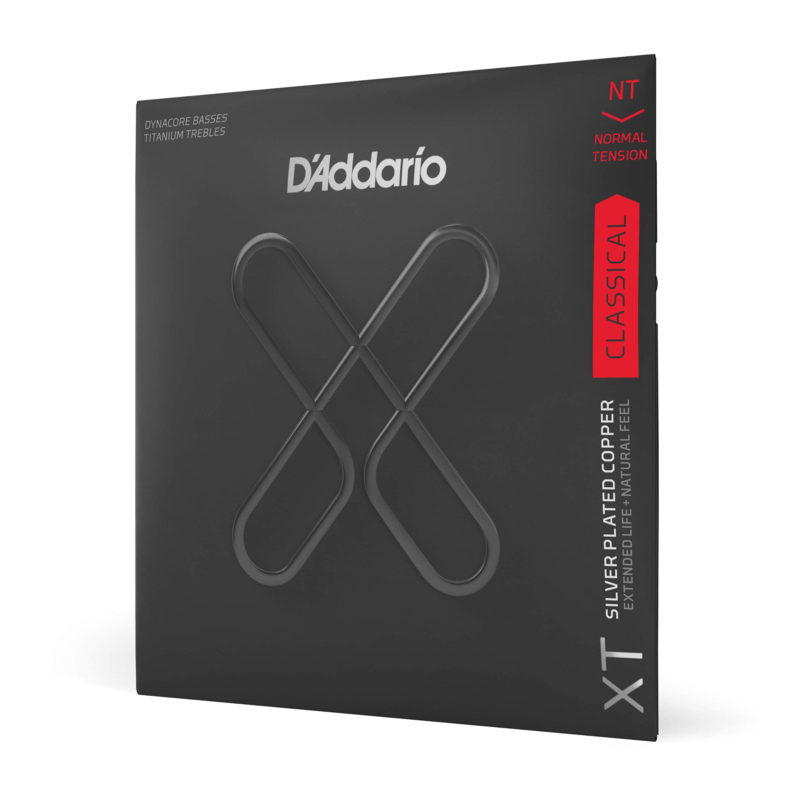 D'Addario Guitar Strings   Xt Coated Classical Guitar Strings   Xtc45Tt   Silver Plated Copper, Xt Dynacore, Titanium Trebles   