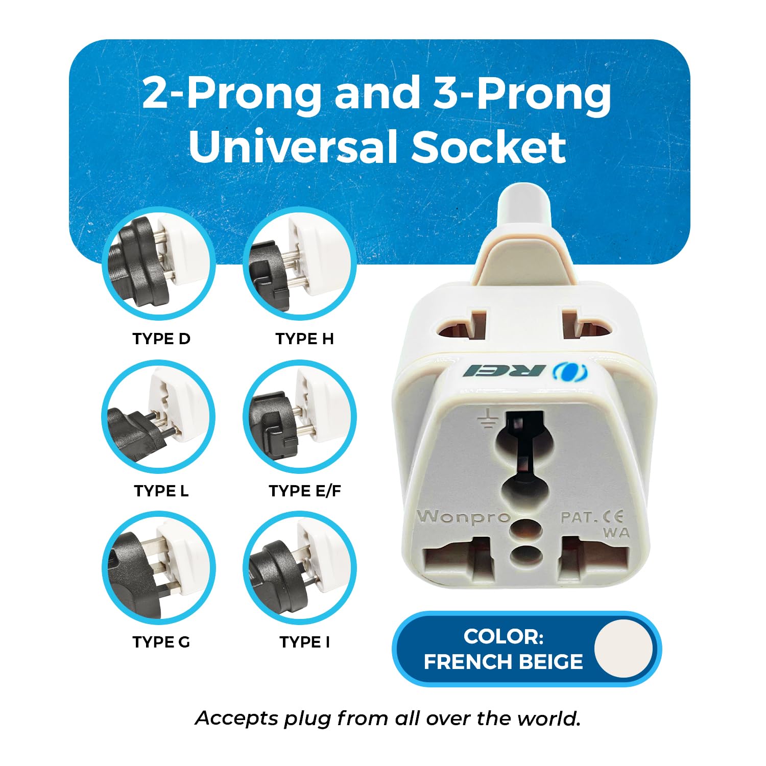 Orei Usa To South Africa, Botswana, Namibia & More (Type M) Travel Adapter Plug - 2 In 1 - Ce Certified - Rohs Compliant - 4 Pac