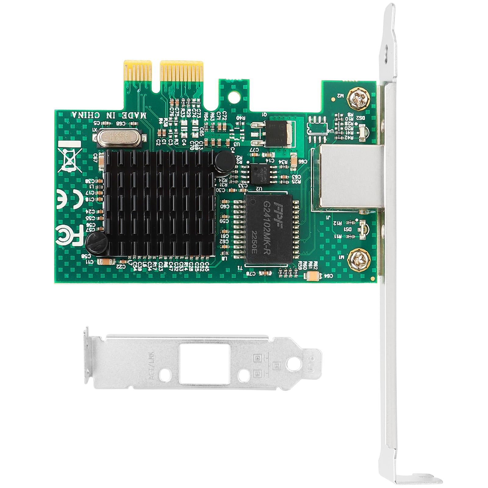 1G 10/100/1000Mbps Pcie Gigabit Ethernet Server Adapter With Broadcom Netxtreme Bcm5751, Compatible For Bcm5751 T1, Single Rj45