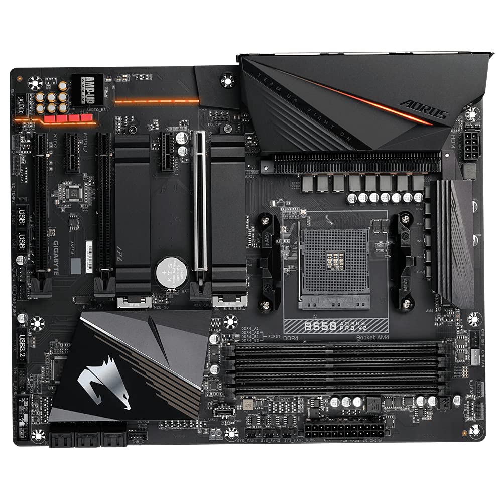 Gigabyte B550 Aorus Pro V2 (Amd Ryzen 5000/ B550/ Atx/ Pcie4.0/ Ddr4/ Realtek Alc1220 Vb/ Front & Rear Usb Type C/ Rgb Fusion 2.