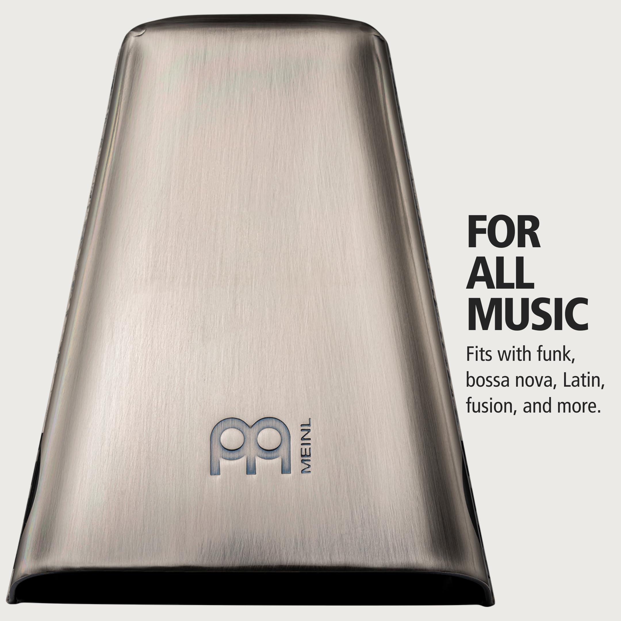 Meinl Percussion Handheld Cowbell, 6 1/2' Brushed Steel � Not Made In China � Low Pitch, 2 Year Warranty (Stb65H)