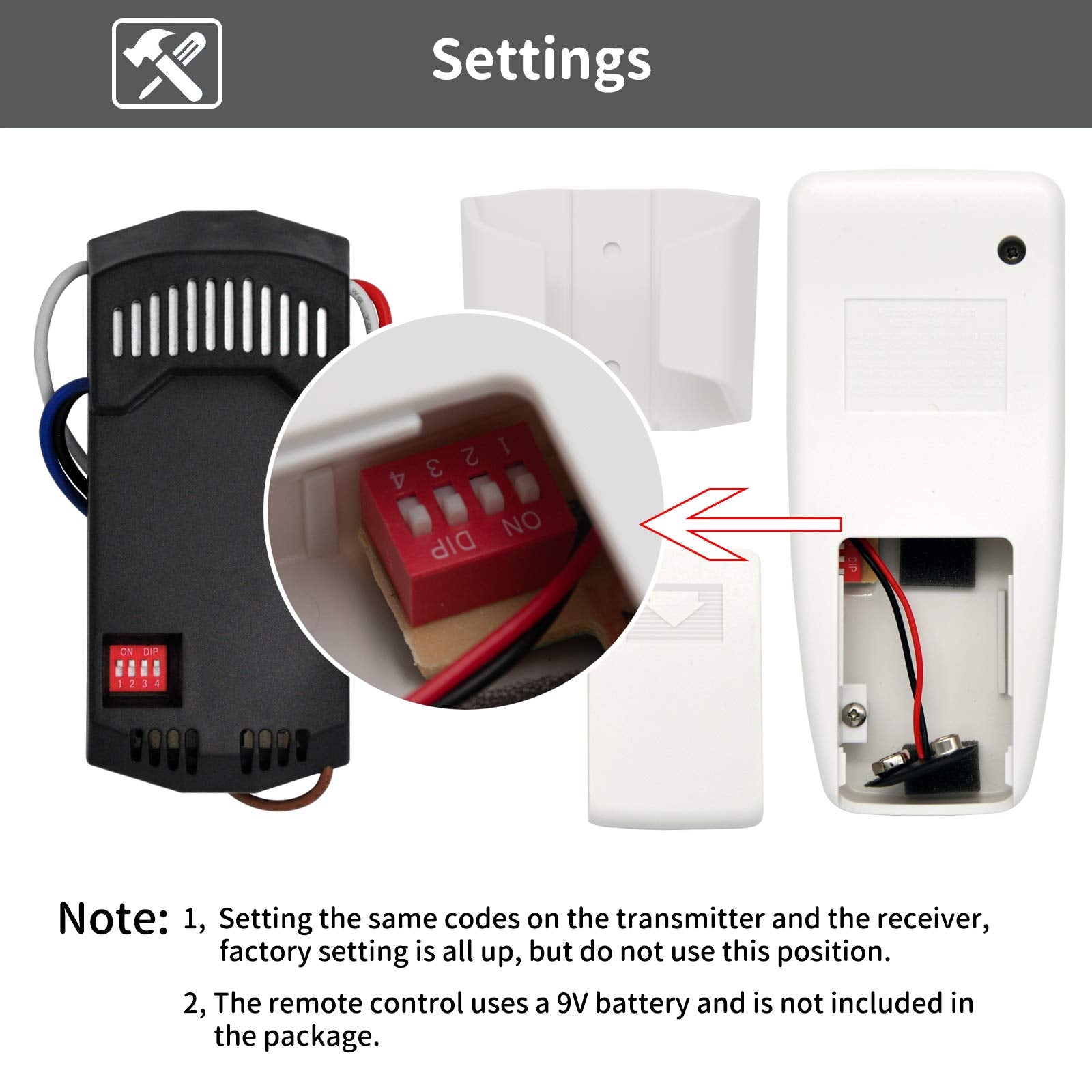 Cenming Universal Ceiling Fan Remote Control Kit Replacement For Harbor Breeze Hampton Bay Hunter Litex, 3 Speed Light Dimmer, W
