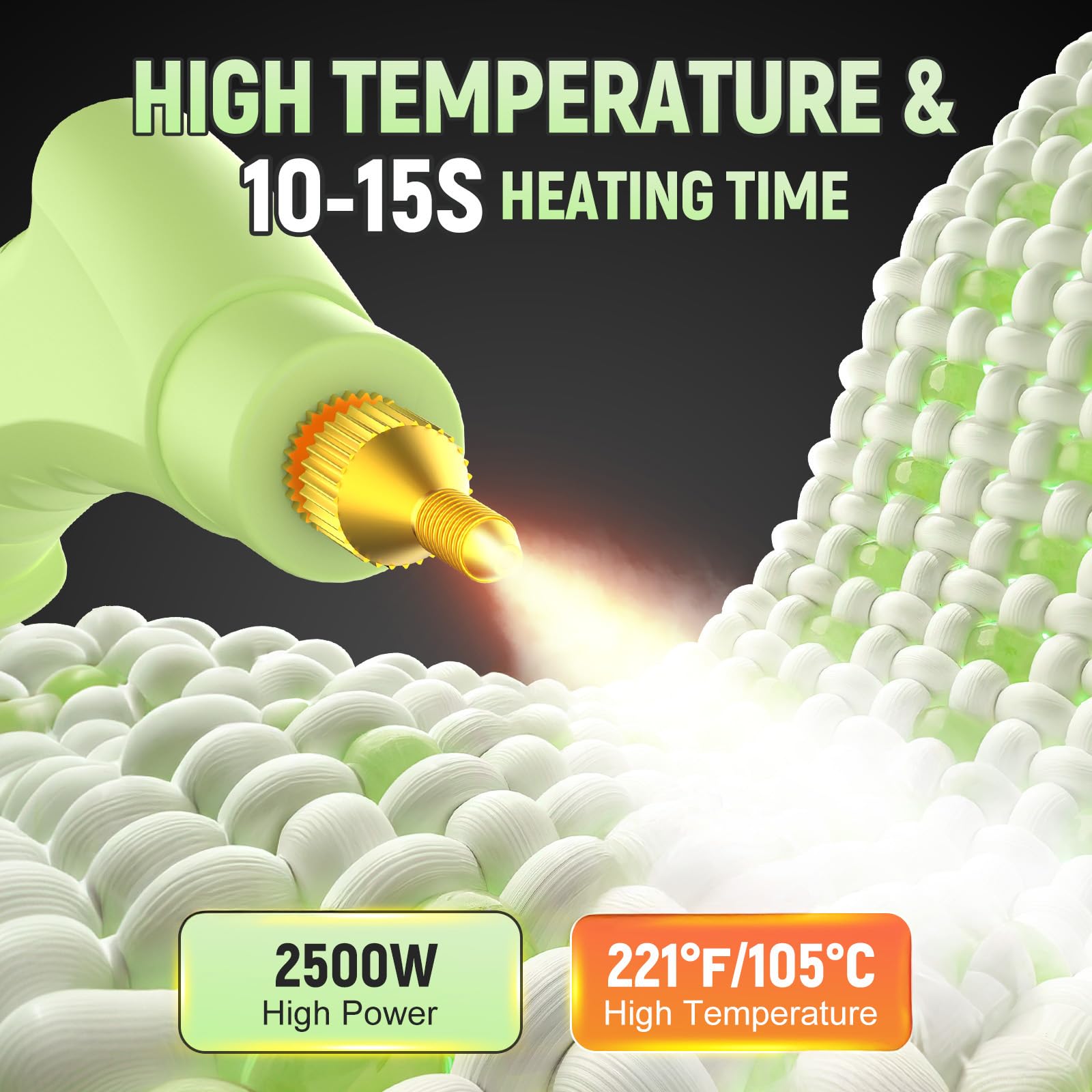 2500W Portable Handheld Steam Cleaner, Large Capacity 10S Fast Heating Steamer For Cleaning With 9 Pieces Accessories, Heavy Dut