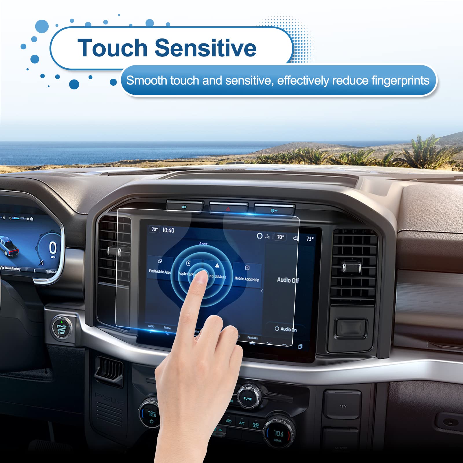 Coleya 2021 2024 Ford F 150 Screen Protector For Ford F 150 (Xl/Stx/Xlt/Lariat/Platinum/Limited/Tremor/Raptor/King Ranch) Sync4