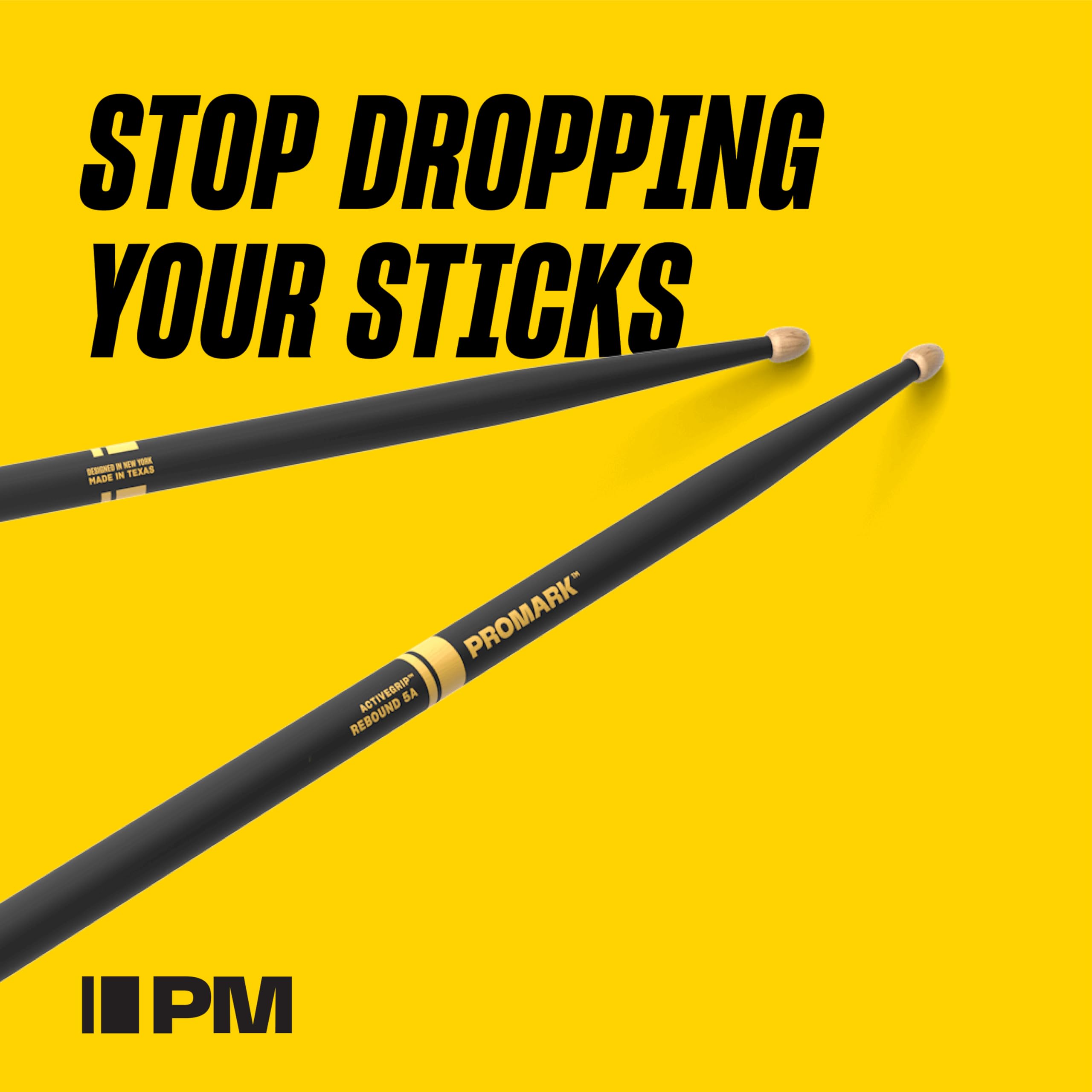 Promark Rebound 5Ab Activegrip Hickory Drumsticks   Enhanced Grip For Precision Drumming   Acorn Wood Tip   1 Pair