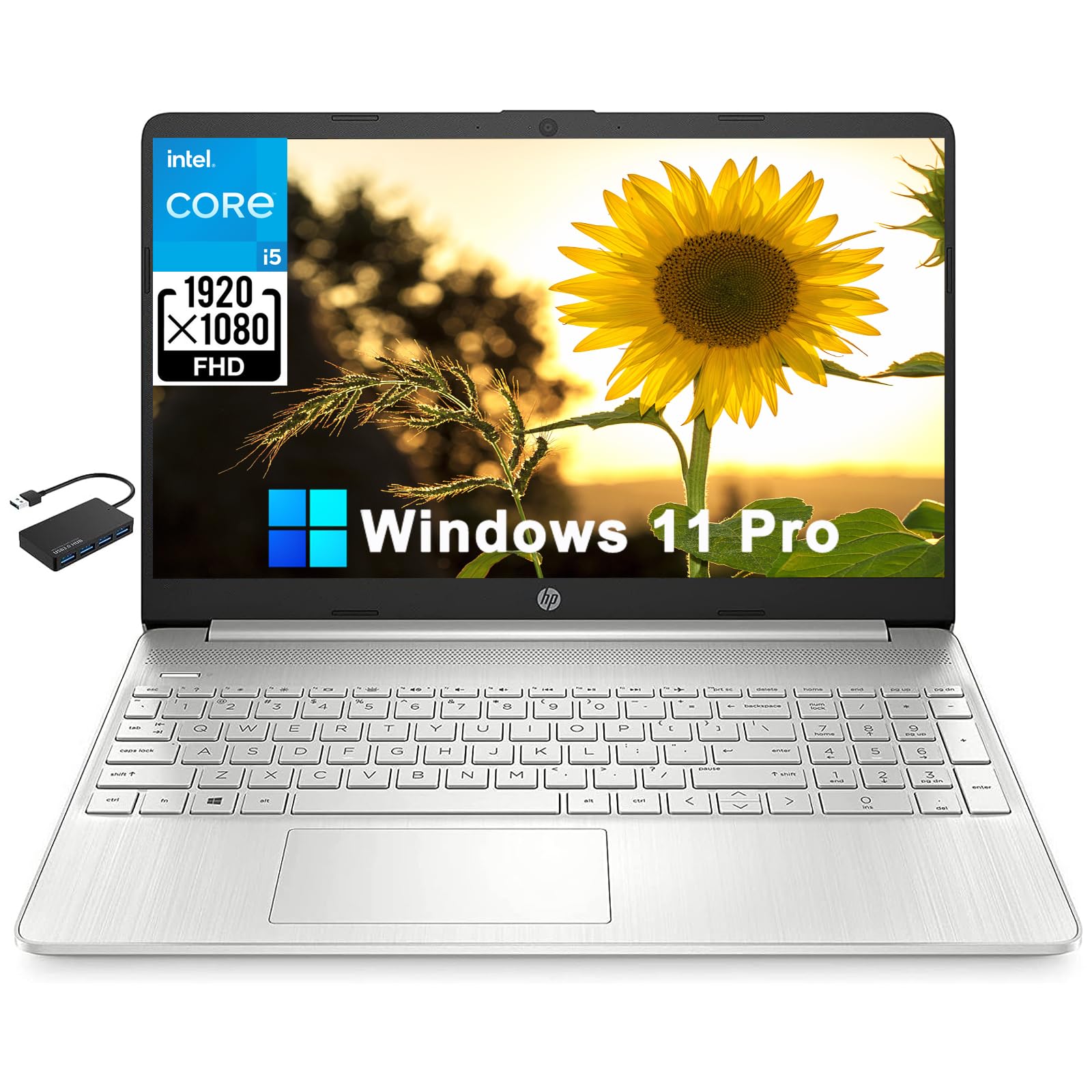 HP 15 15.6 Full HD Business Laptop Computer[Windows 11 Pro], Intel Core i5-1135G7 (up to 4.2 GHz), 32 GB DDR4 RAM, 1 TB PCIe SSD