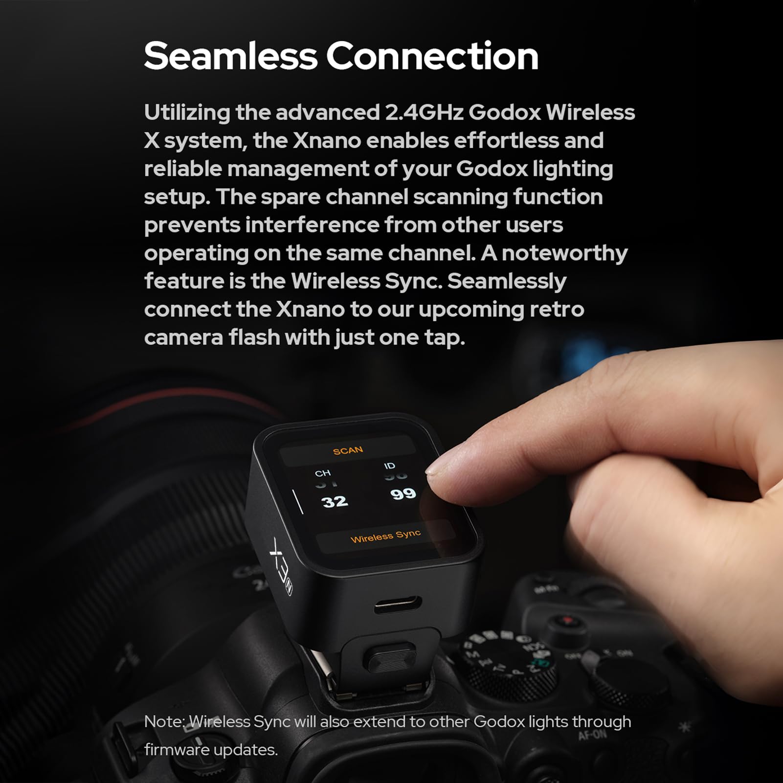 Godox X3N 2.4G Wireless Flash Trigger Transmitter Ttl Autoflash With Large Oled Touchscreen Multiple Flash Modes With Usb Port 3