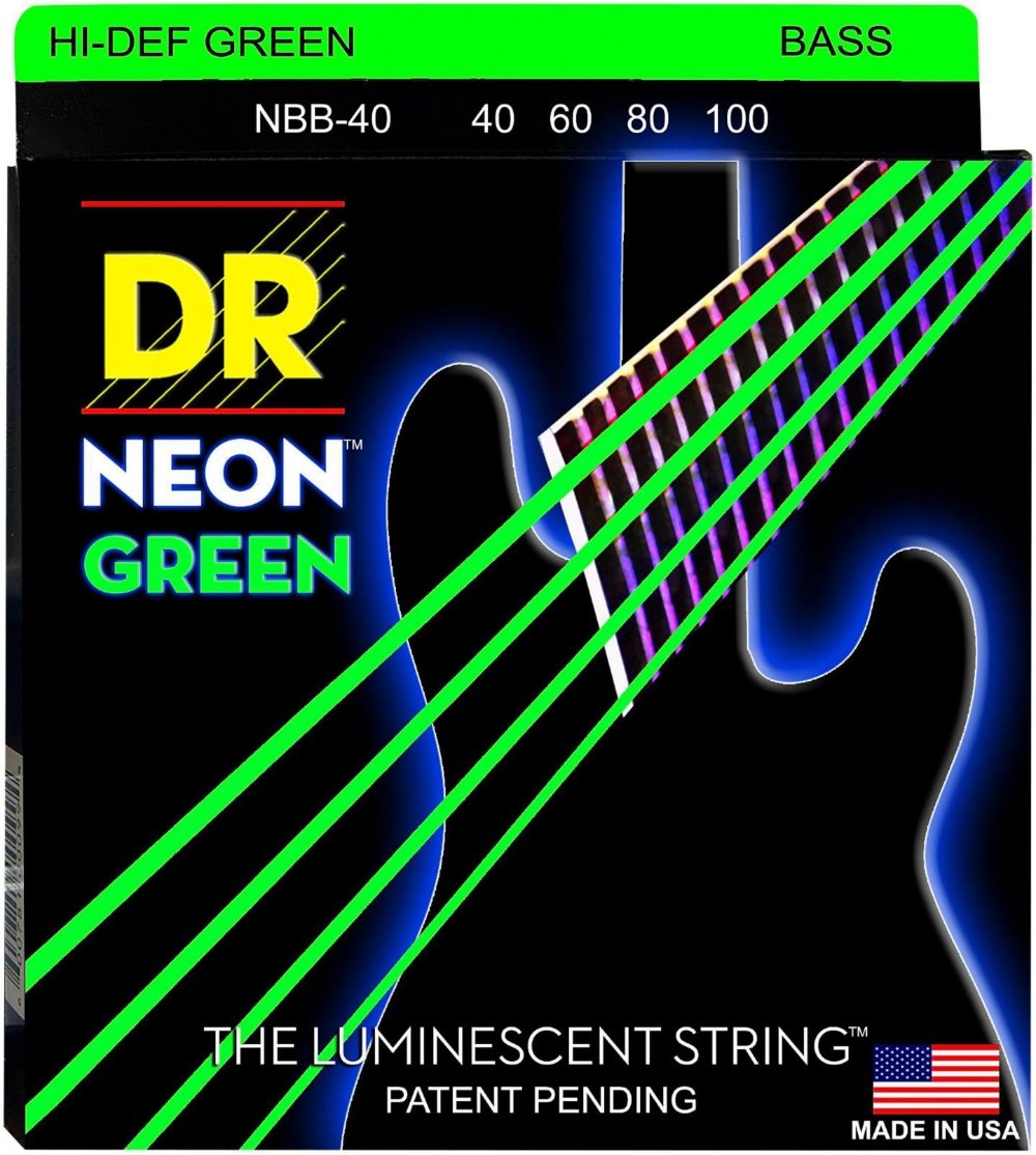 Dr Strings Hi Def Neon Bass Guitar Strings (Ngb 40)