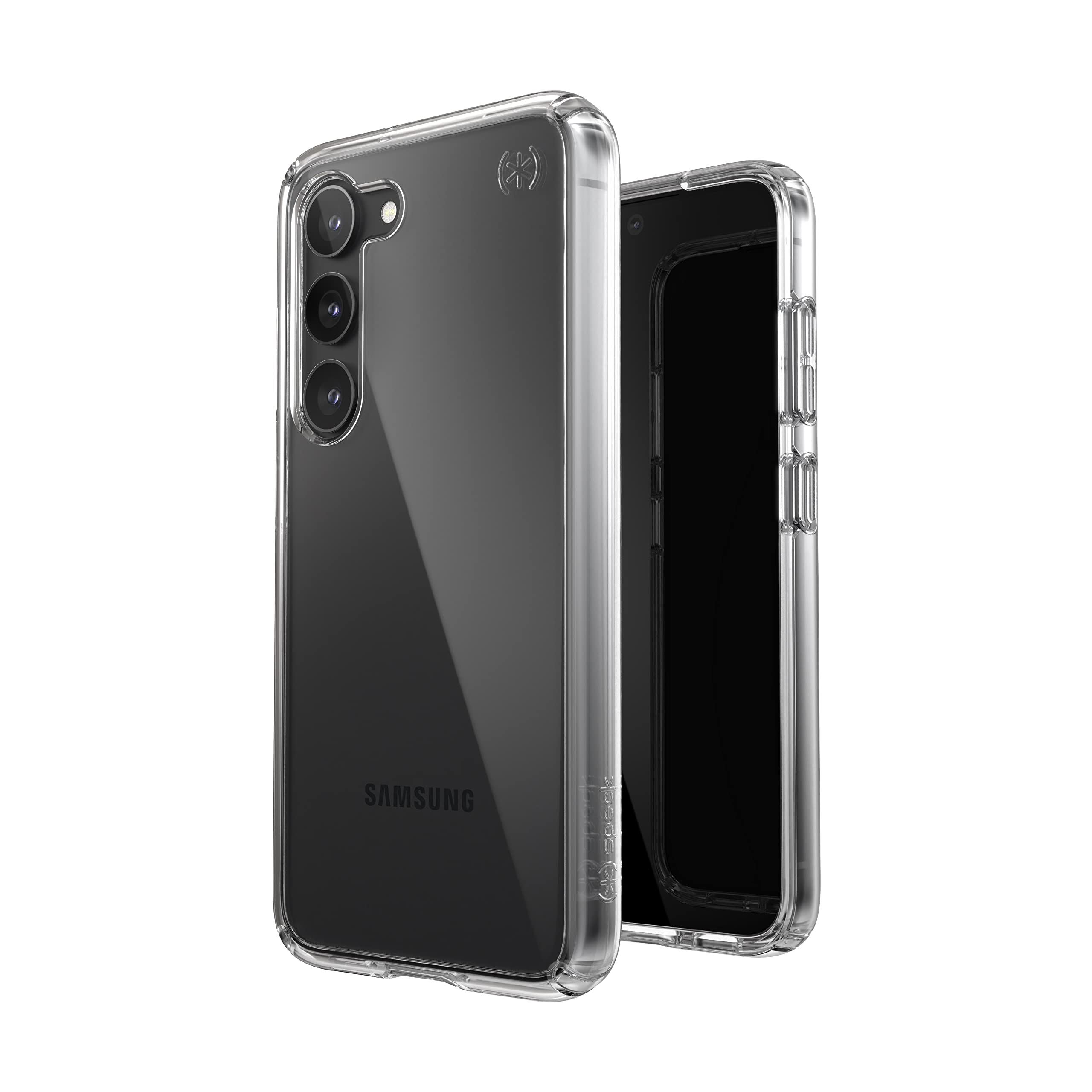 Speck Presidio Perfect Clear Samsung Galaxy S23 Case   Drop & Camera Protection, Clear Phone Case, Wireless Charging Compatible,