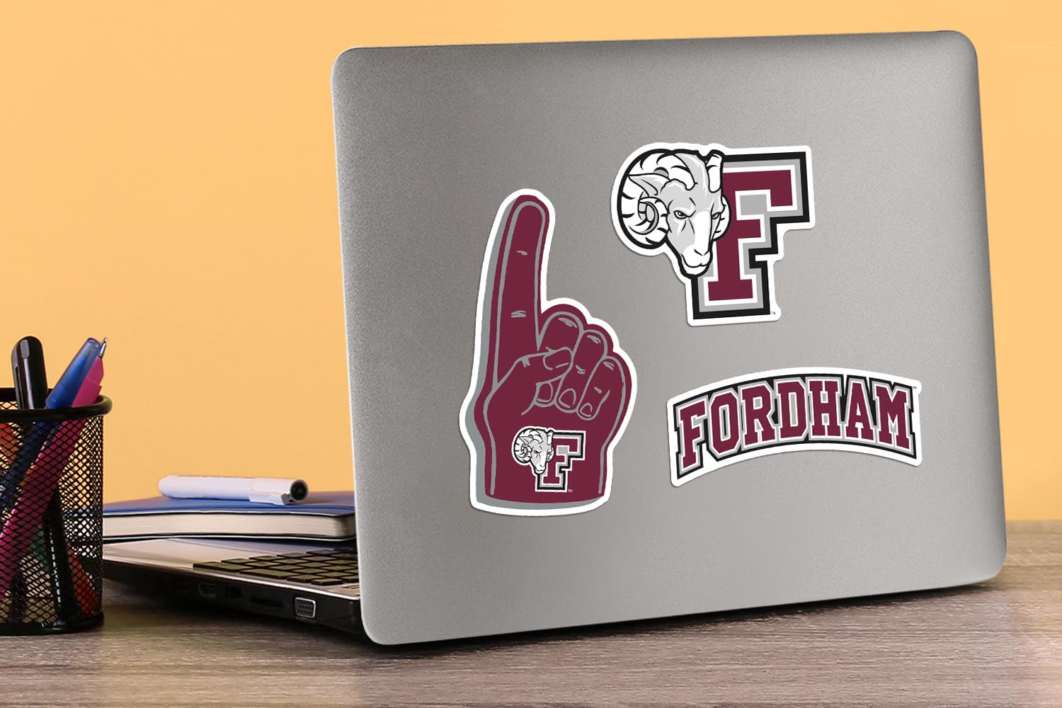 Fordham University 8Ct Vinyl Large Deluxe Stickers Variety Pack   Laptop, Water Bottle, Scrapbooking, Tablet, Skateboard, Indoor