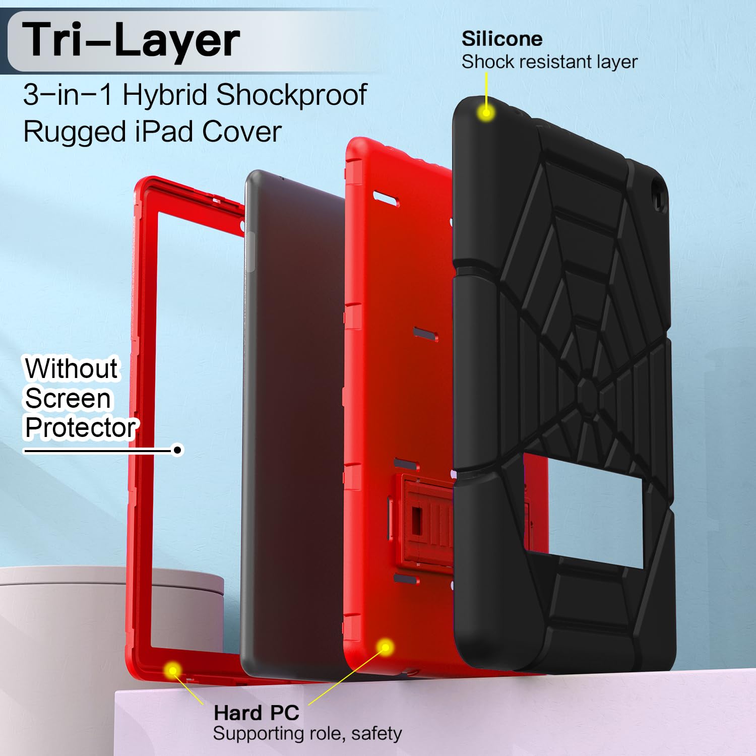 Grifobes (For 13Th/11Th Generation 2023/2021 Release) Tablet 10/10 Plus, Tablet 10 Kids/Kids Pro, 3 In 1 Heavy Duty Shockproof R