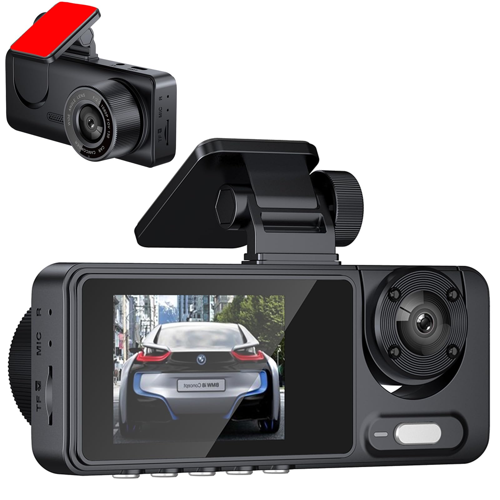 Txpexis Dash Cam Front and Rear 1080P Full HD Dual Dash Camera in Car Camera Dashboard Camera Dashcam for Cars 170 Wide Angle wi