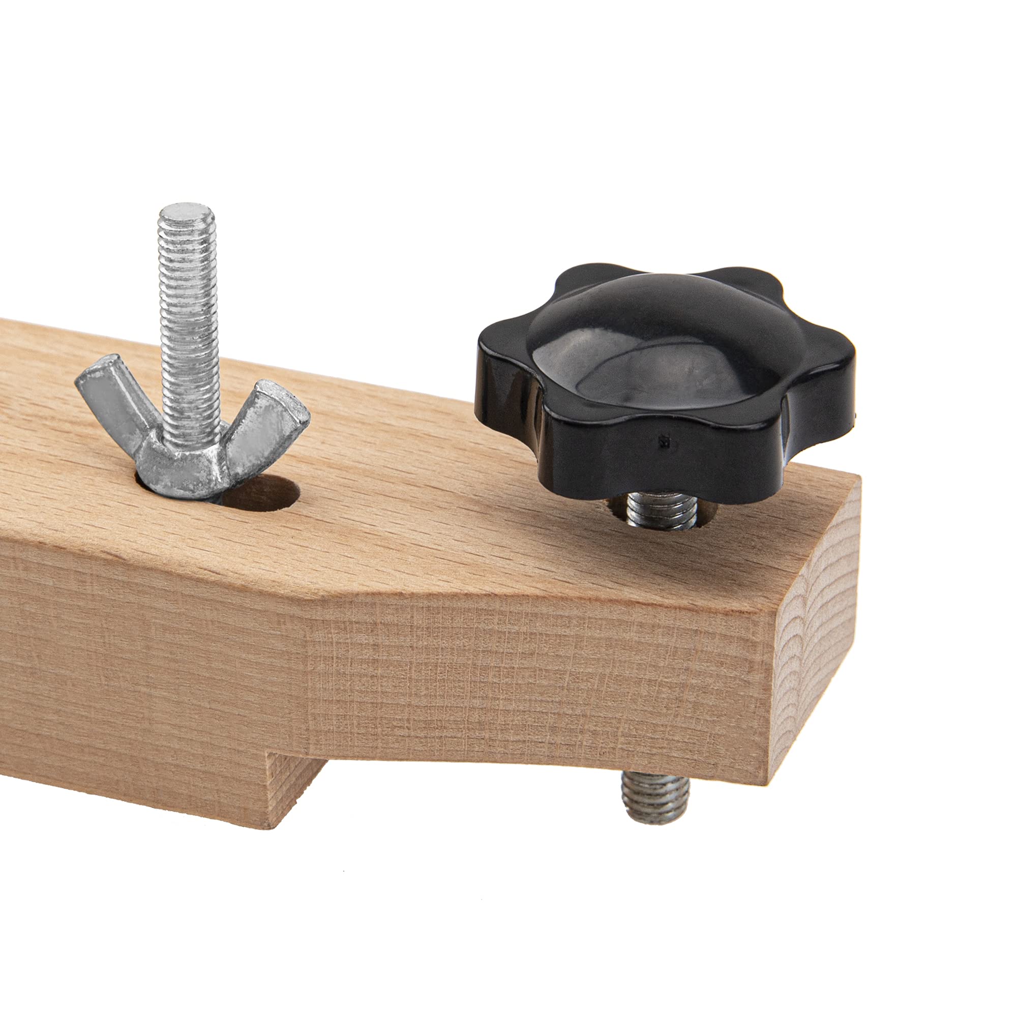 1Set Yootones Solid Maple Guitar Bridge Clamp With Cork Gasket L Wrench Compatible With Classical/Acoustic Guitar Accessory Luth