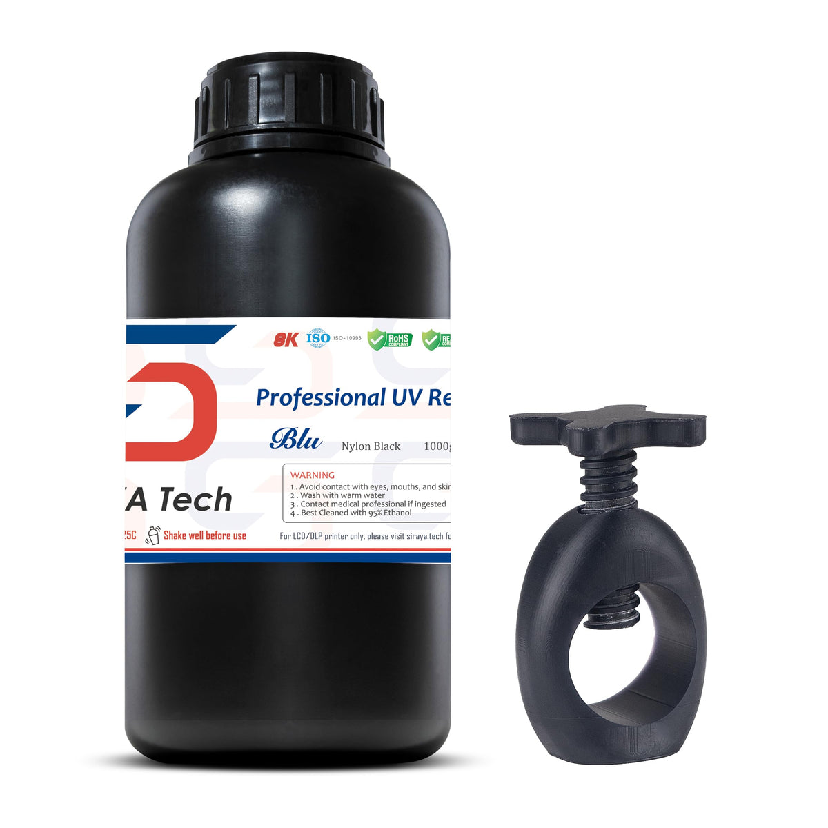 Siraya Tech Blu Nylon 3D Printer Resin Nylon Like Strong And Precise High Resolution 3D Printing Resin 405Nm Uv Curing Rapid Res