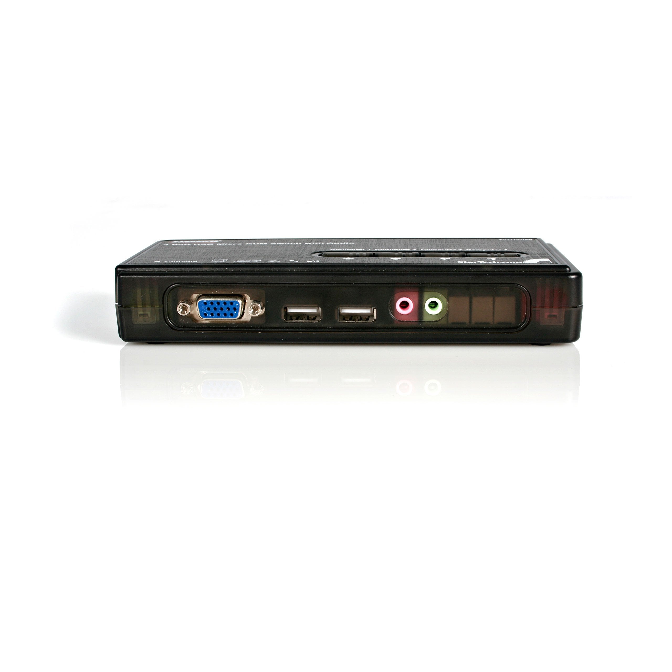 Startech.Com 4 Port Black Usb Kvm Switch Kit With Cables And Audio   Desktop Kvm Switch   Vga Kvm Switch   Usb Kvm Switch 4 Port