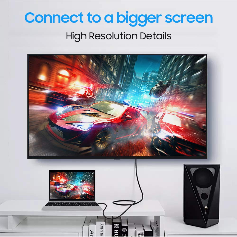 Cmple High Speed Flat Hdmi Cable   Hdmi To Hdmi Cord With Ultra Hd 4K, 3D, 2160P And Arc Audio Return Channel   15 Feet