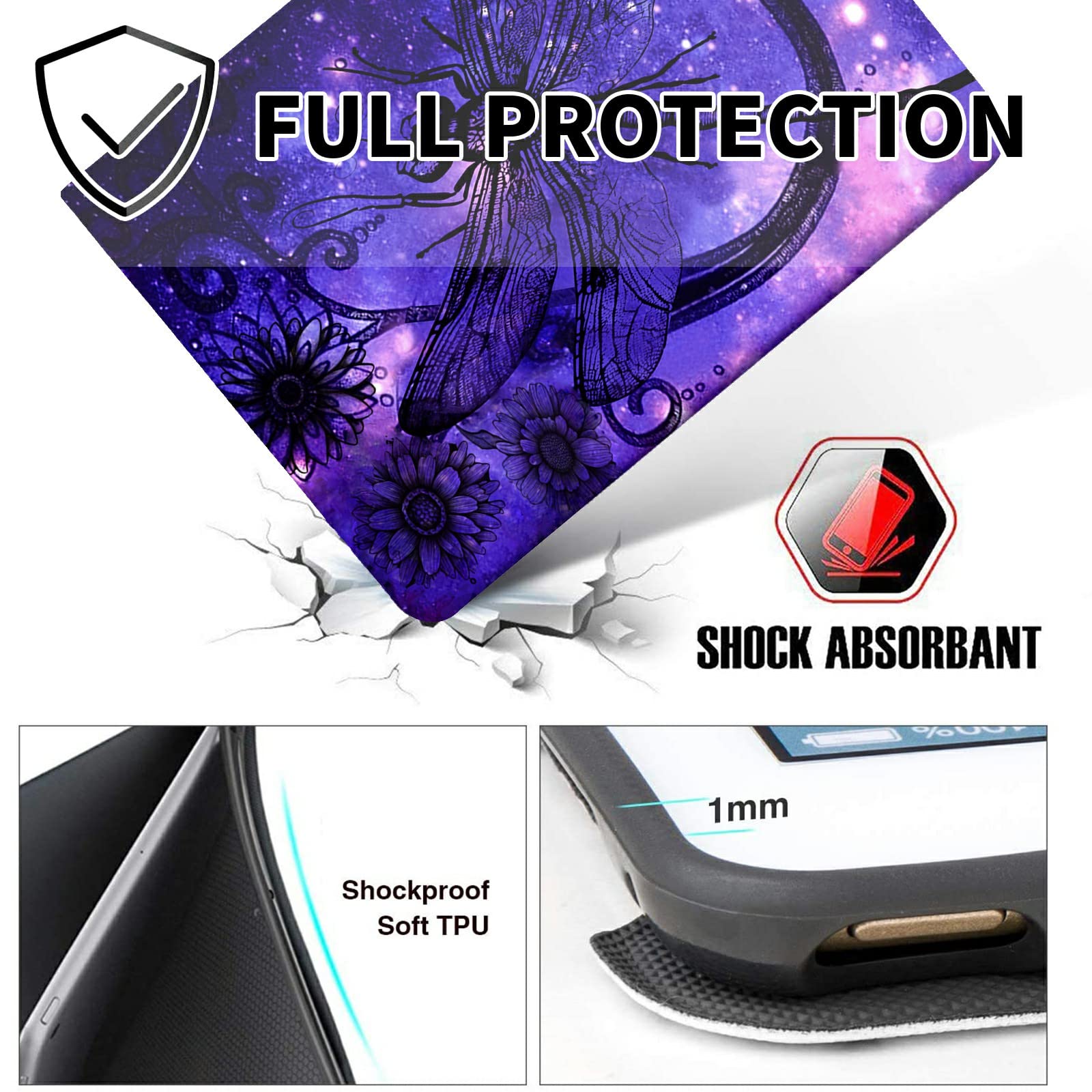 Case For All New 6'' Basic Kindle 11Th Generation (2022 Release),Slim Shockproof Pu Leather Stand Cover With Auto Sleep/Wake For