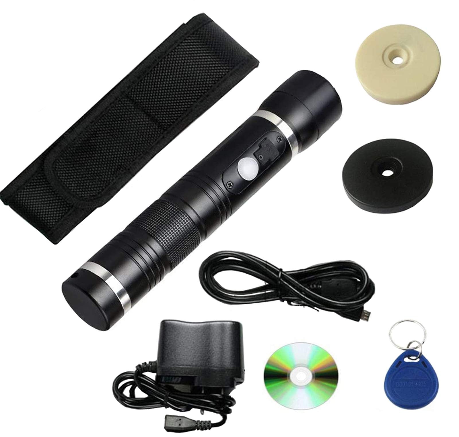 Mengqi Control New Generation Rfid Guard Tour System Full Guard Patrol Kits With Built In Led Floodlight+30 Pcs Check Points