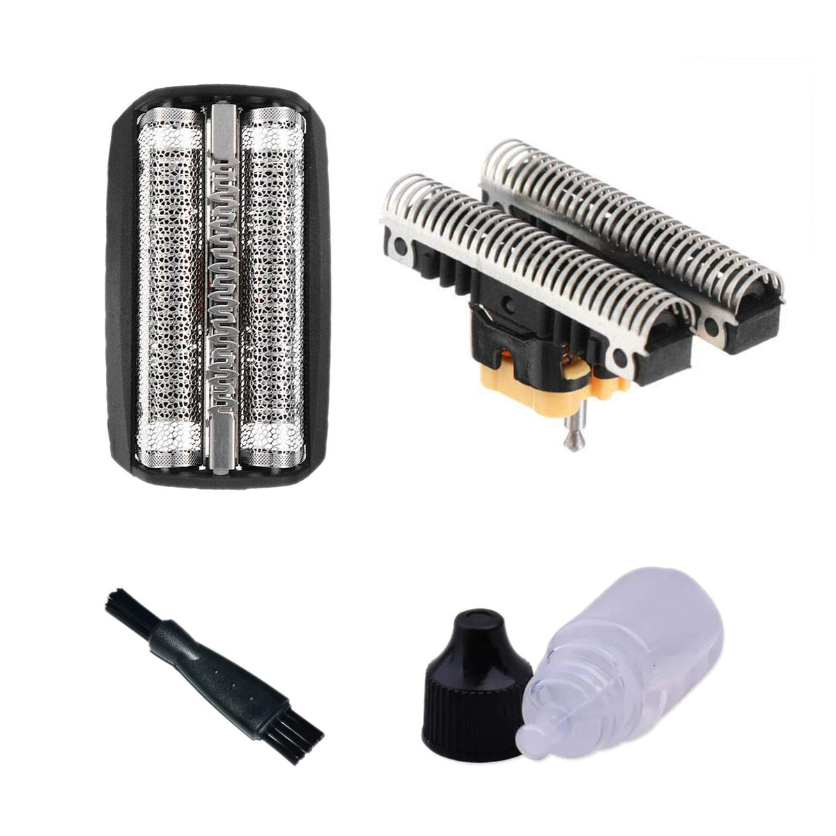 Shaver Foil&Cutter W/Rozor Shaver Oil+ Clean Brush For Braun 31B 5000 6000 Series 3 350 360 380 5612 5770 6520