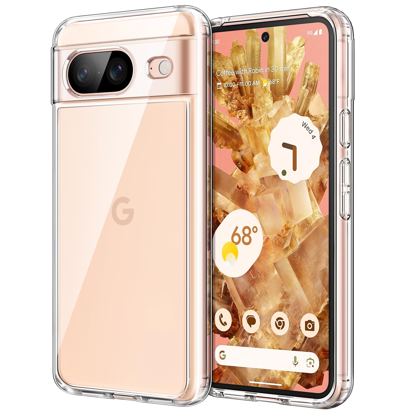 JETech Case for Google Pixel 8 6.2-Inch 2023, Non-Yellowing Shockproof Bumper Protective Phone Cover, Anti-Scratch Hard PC Back 
