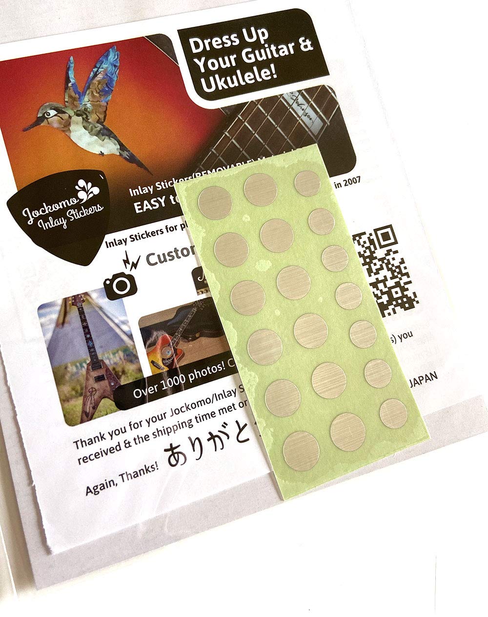 Inlay Sticker Fret Markers For Guitars & Bass   Custom Dots   Metallic