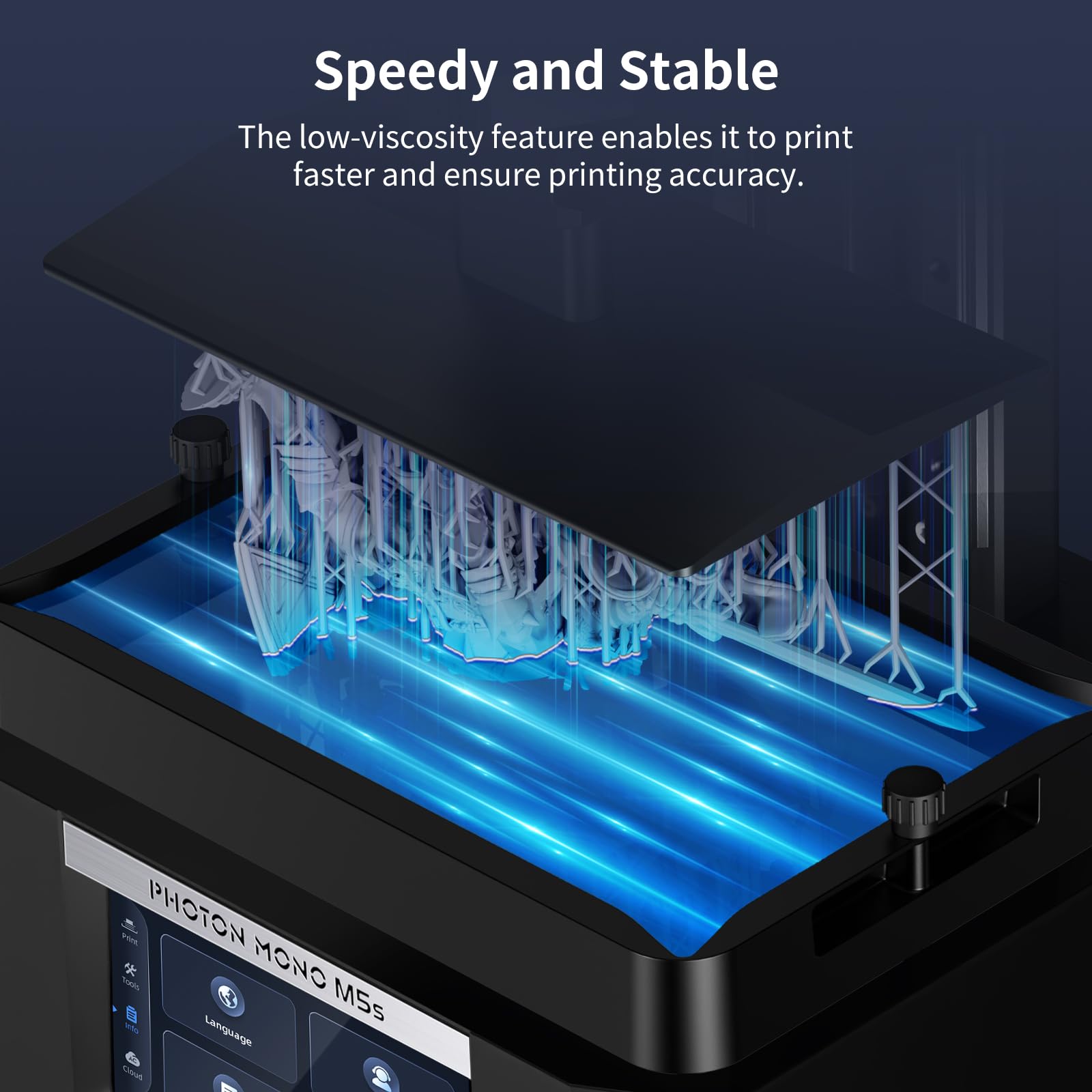 Anycubic High Speed 3D Printer Resin, Print Up To 3X Faster, Special For Anycubic Photon Mono M5S/M5S Pro, Apply For Large Size