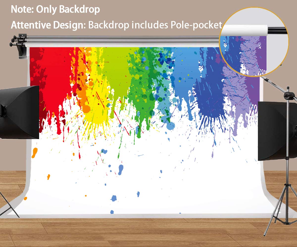 Paint Splatter Backdrop For Paint Party Photography Painting Art Party Background Abstract Paint Photo Backdrop 10X7Ft Photo Boo