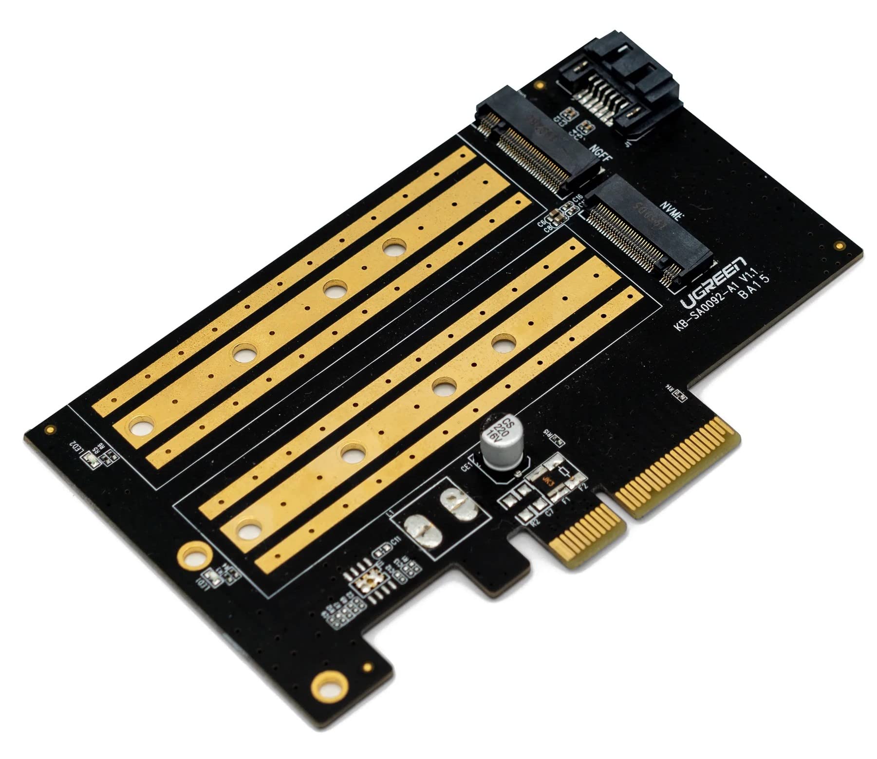 Zimaboard Pcie To M.2 Nvme Ssd Adapter Card 32Gbps M Key/B Key Pcie4.0 X1 X4 Adapter Server Desktop Pc Support Sata Ngff